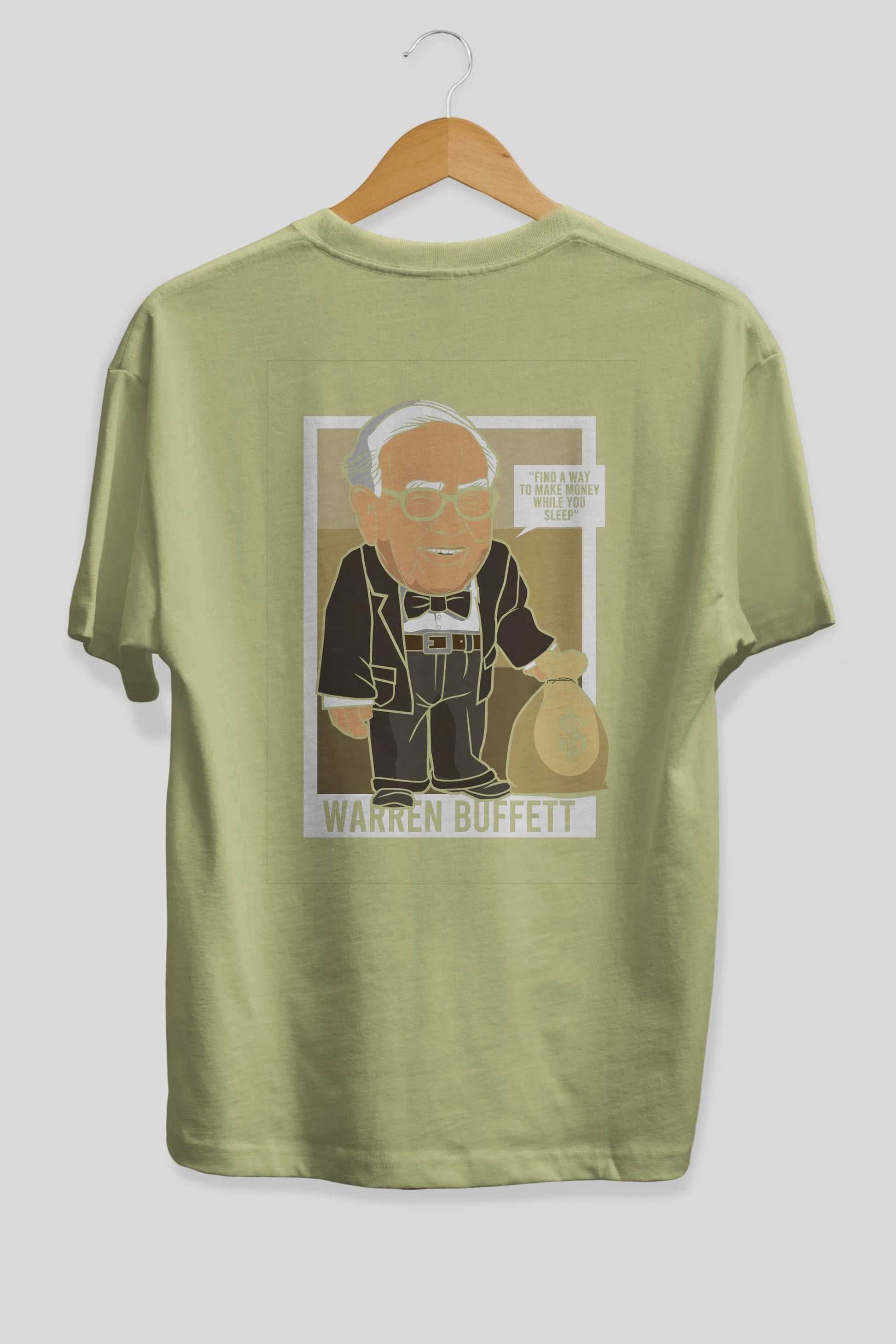 Warren Buffet Up Carl Arka Baskılı Oversize t-shirt Erkek Kadın Unisex %100 Pamuk tişort