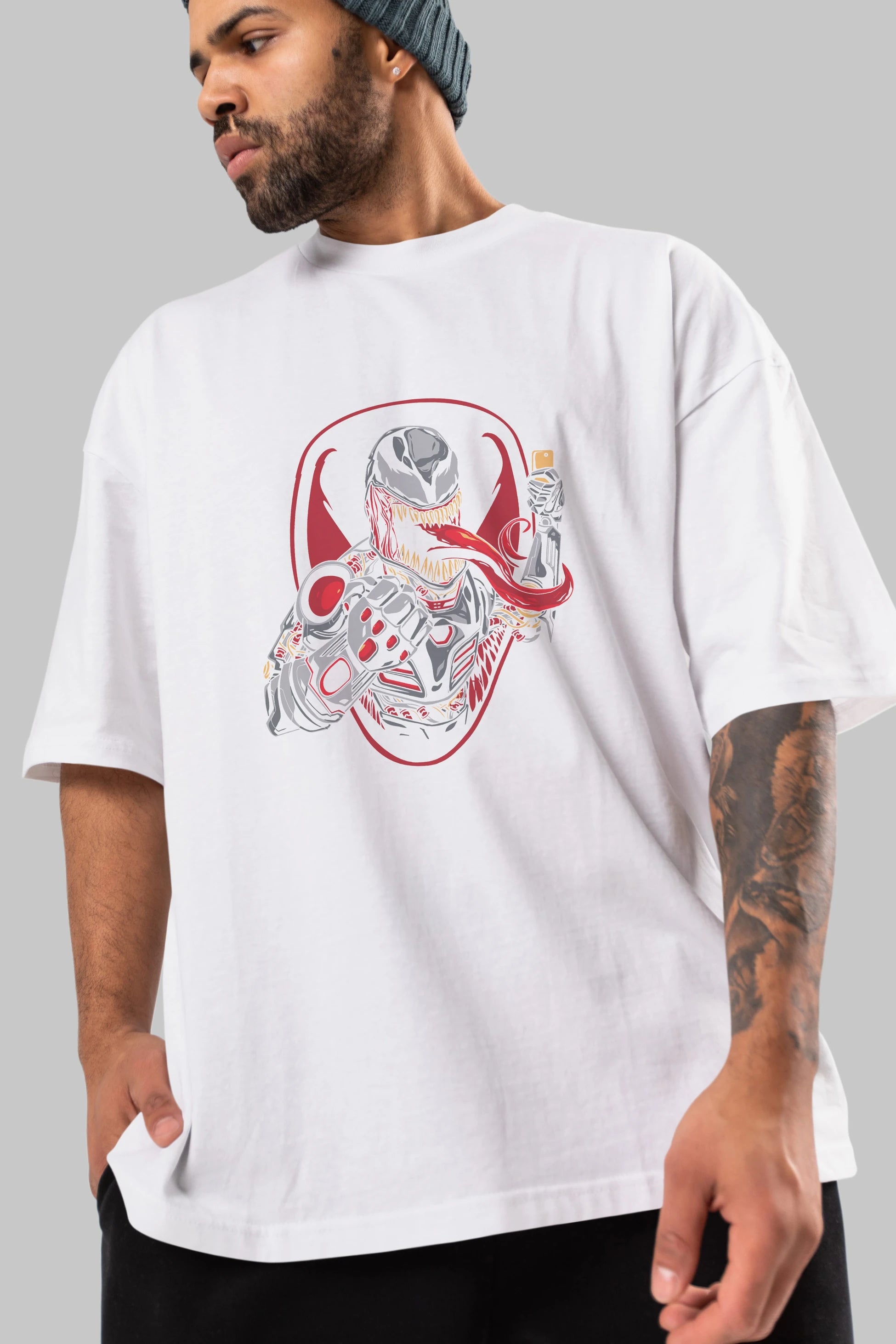 Venom (17) Ön Baskılı Oversize t-shirt Erkek Kadın Unisex %100 Pamuk Bisiklet Yaka tişort