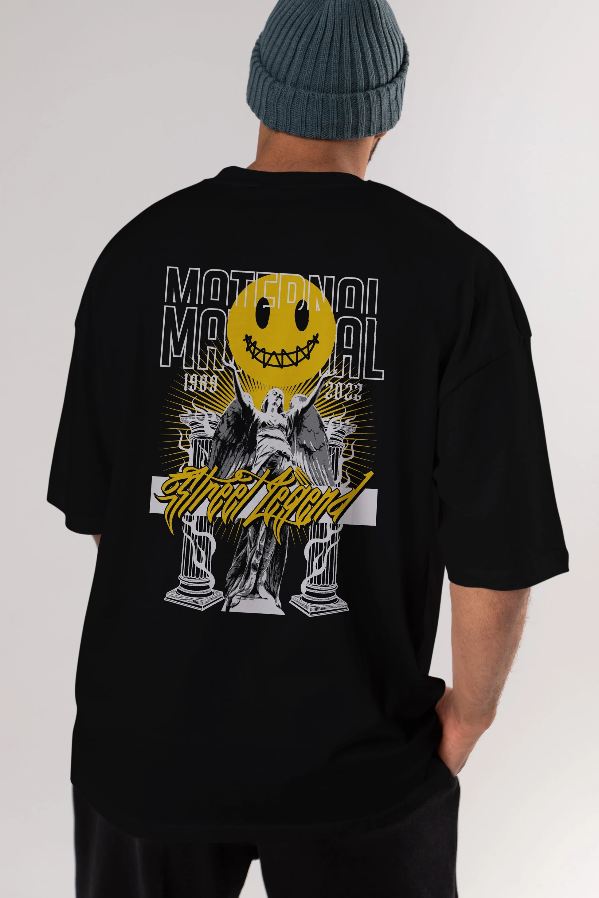 Maternal Street Legend Arka Baskılı Oversize t-shirt Erkek Kadın Unisex