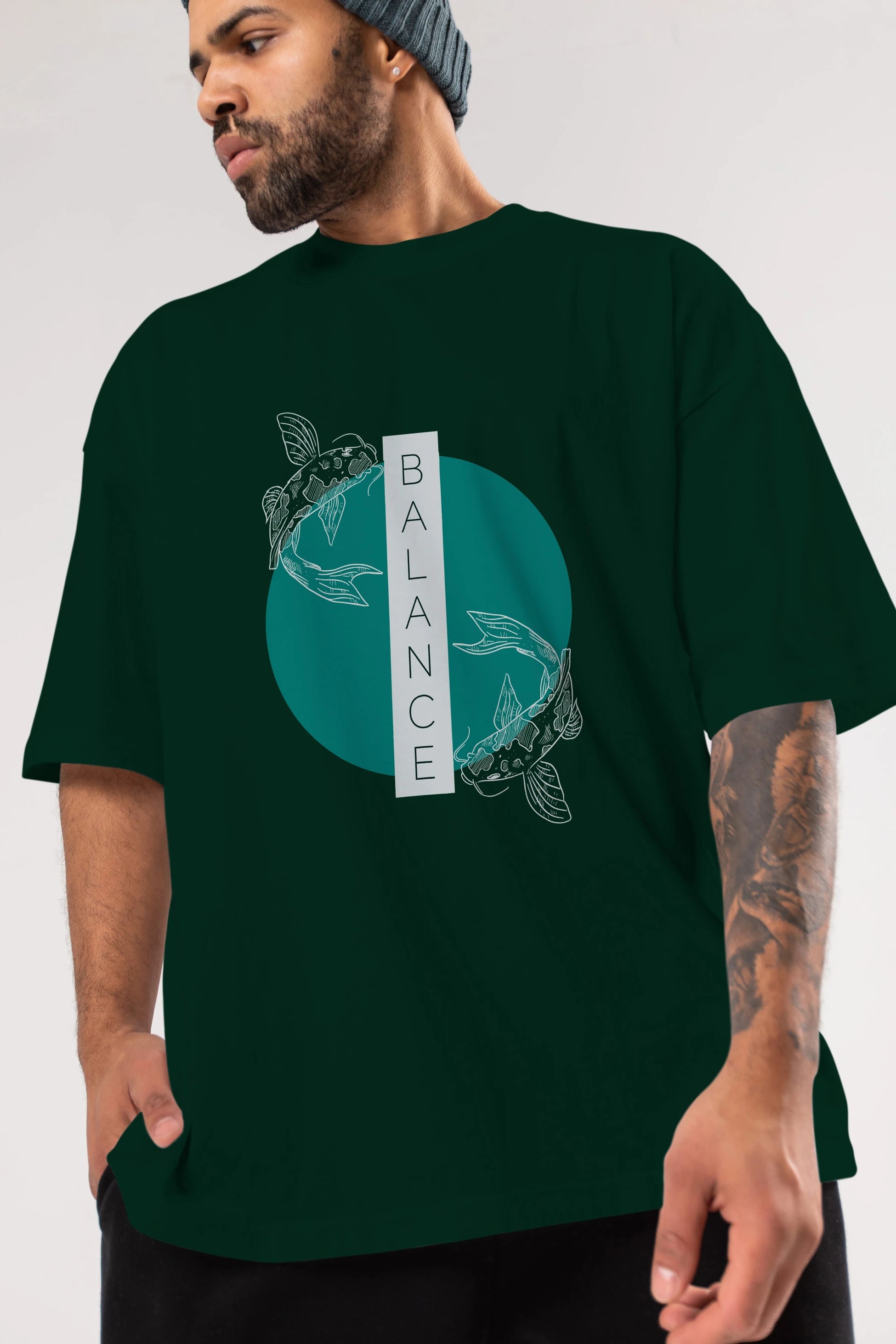 Balance 2 Yazılı Ön Baskılı Oversize t-shirt Erkek Kadın Unisex