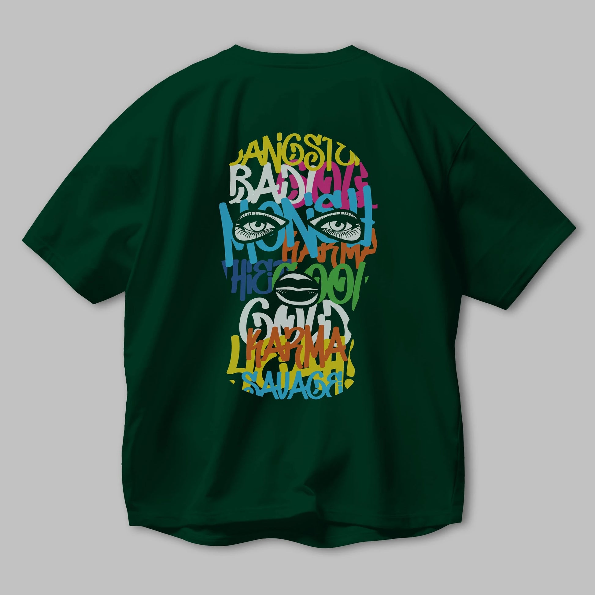 Karma Savage Arka Baskılı Oversize t-shirt Erkek Kadın Unisex