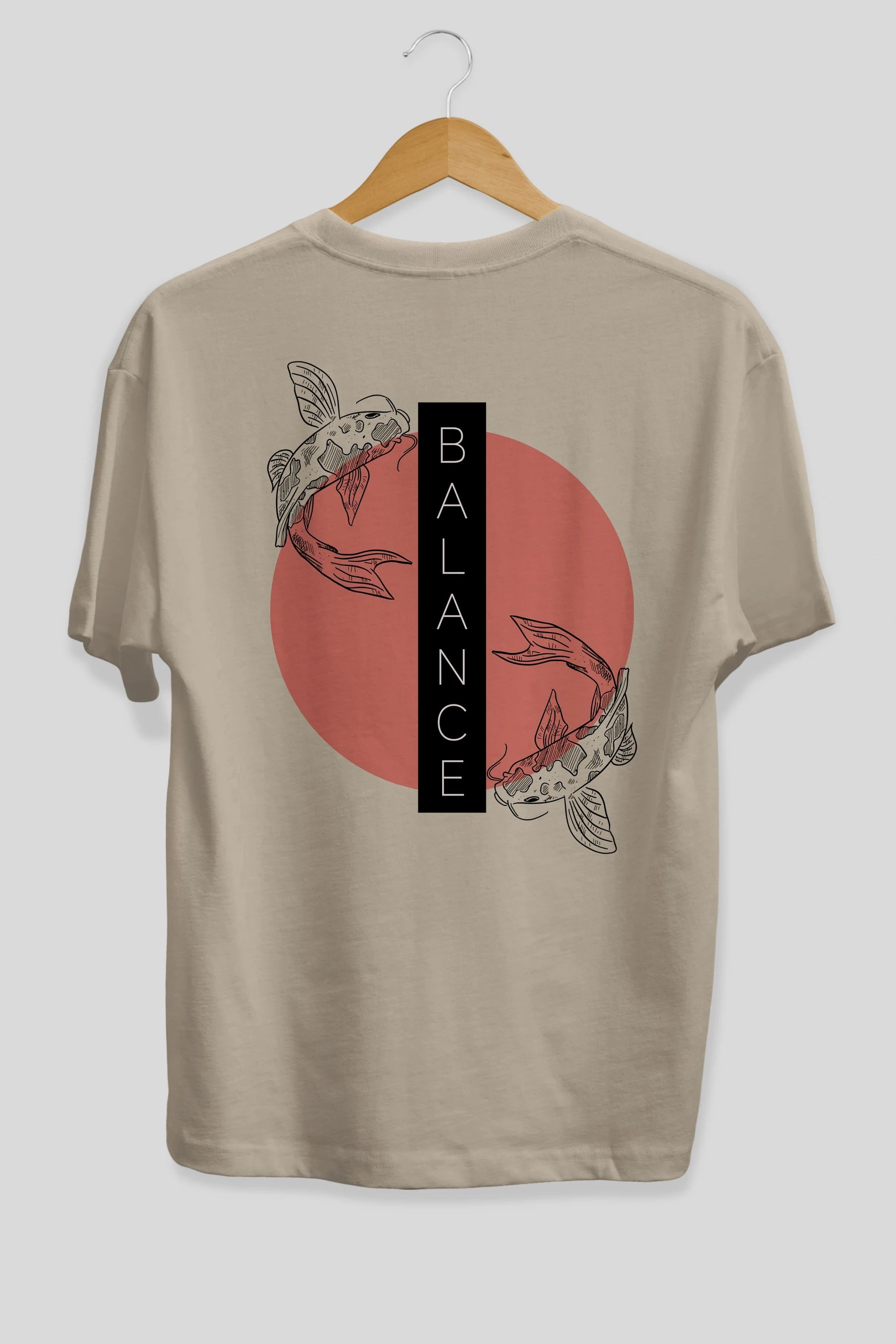 Balance 2 Yazılı Arka Baskılı Oversize t-shirt Erkek Kadın Unisex