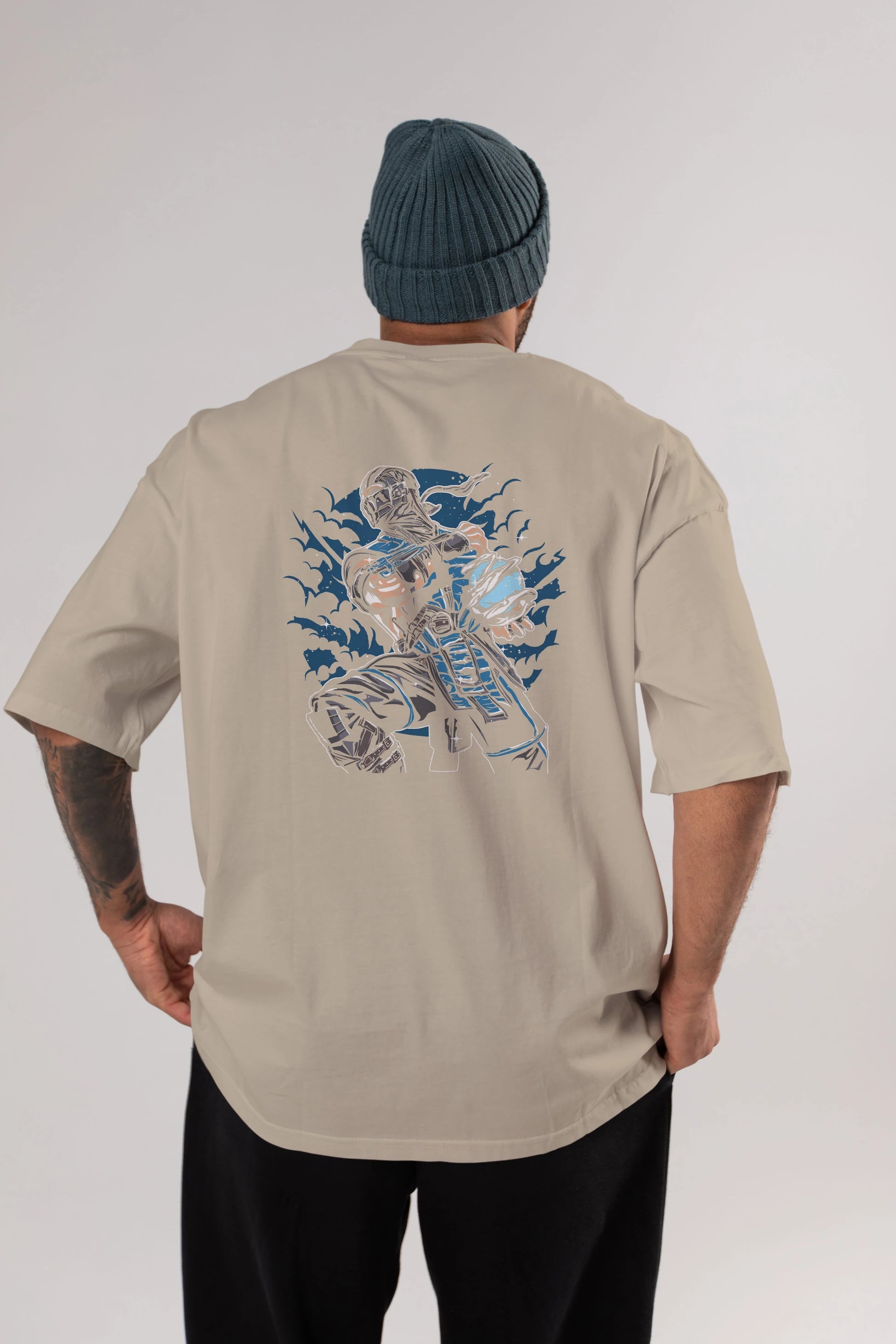 Sub Zero Arka Baskılı Oversize t-shirt Erkek Kadın Unisex %100 Pamuk