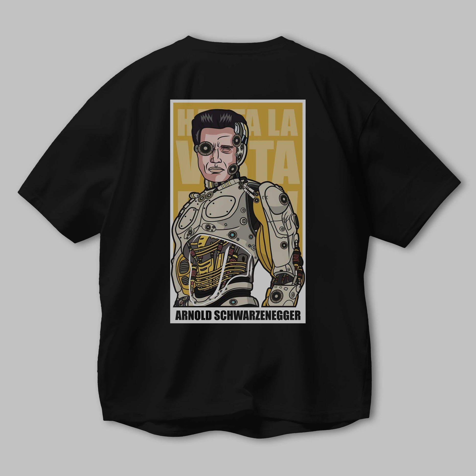 Arnold Robot Human Arka Baskılı Oversize t-shirt Erkek Kadın Unisex %100 Pamuk tişort