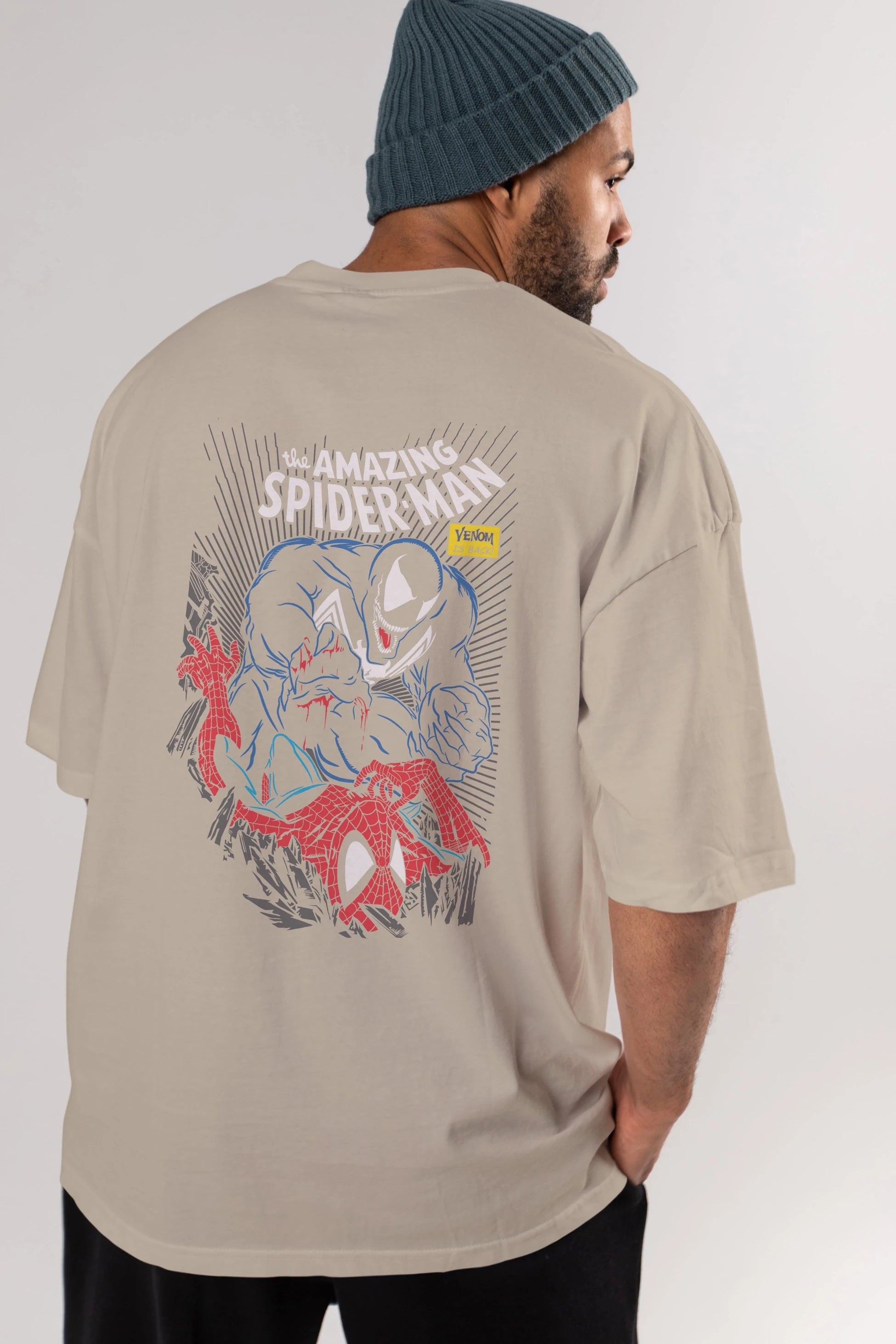 Venom (19) Arka Baskılı Oversize t-shirt Erkek Kadın Unisex %100 Pamuk Bisiklet Yaka tişort