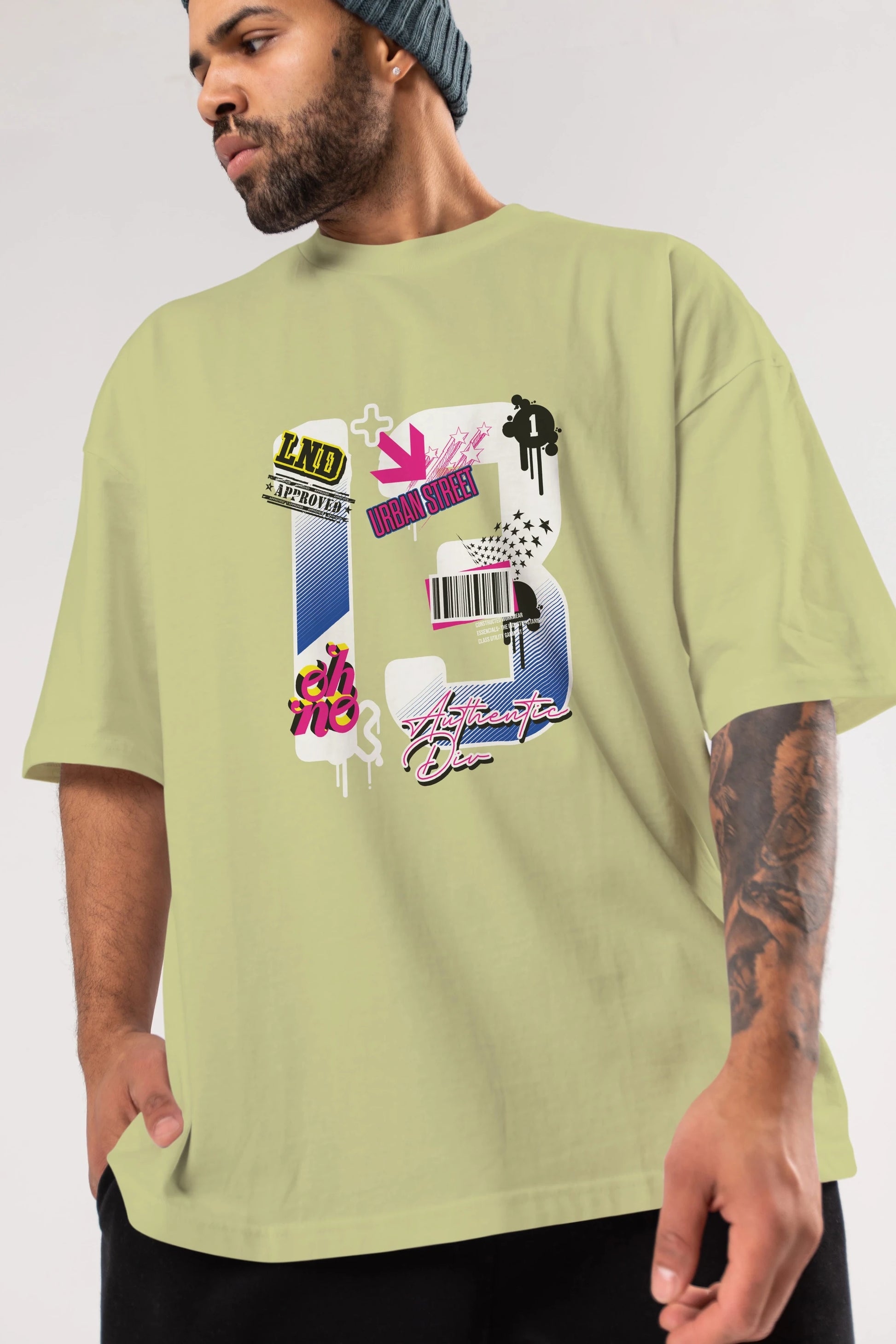 Urban Street 13 Ön Baskılı Oversize t-shirt Erkek Kadın Unisex