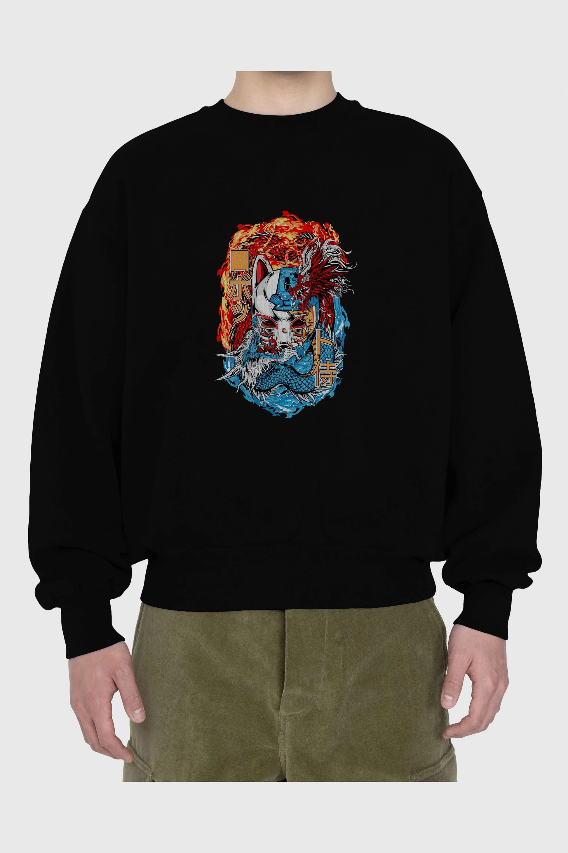 ONE PIECE (7) Anime Ön Baskılı Oversize Sweatshirt Erkek Kadın Unisex