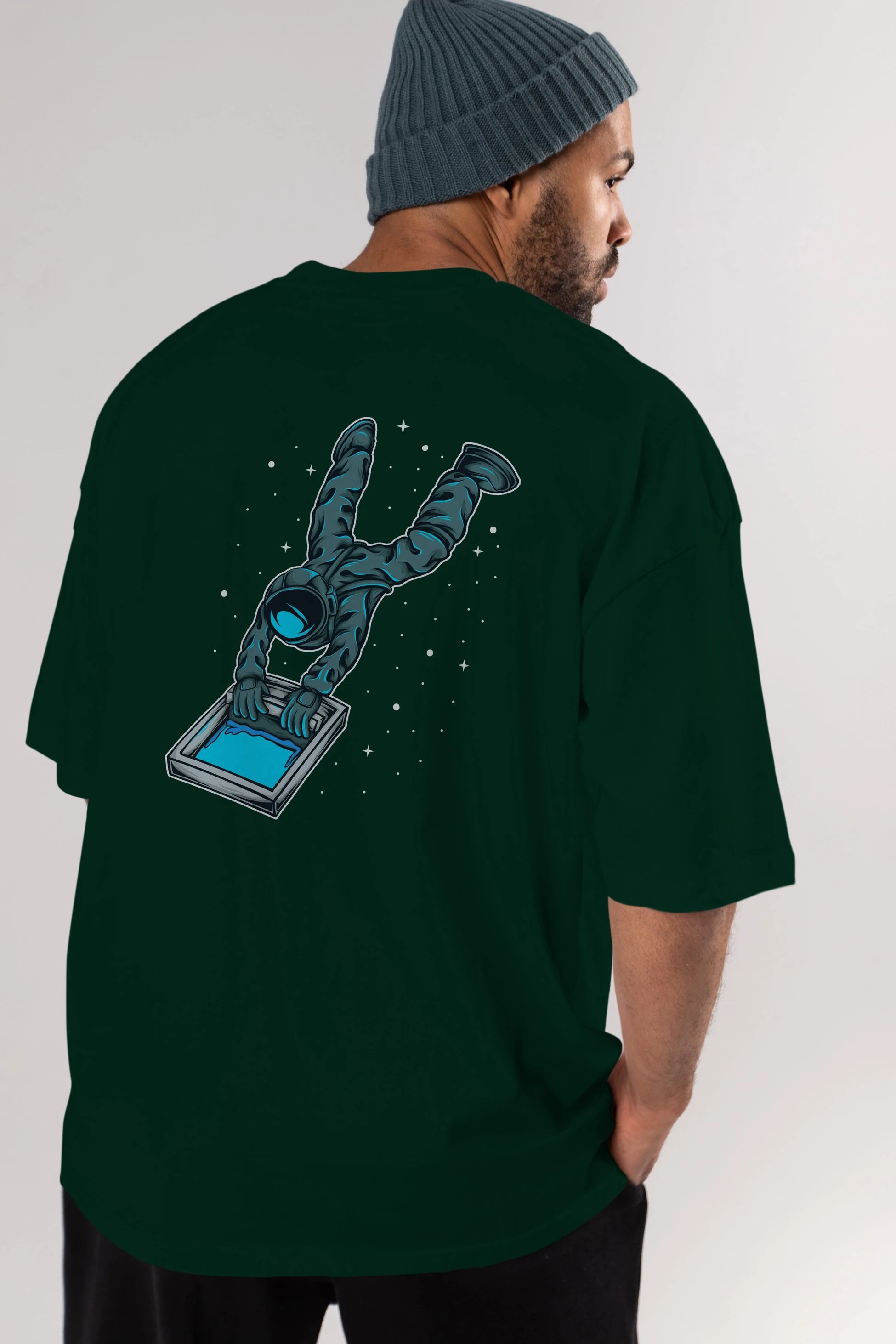 Astroscreen Arka Baskılı Oversize t-shirt Erkek Kadın Unisex