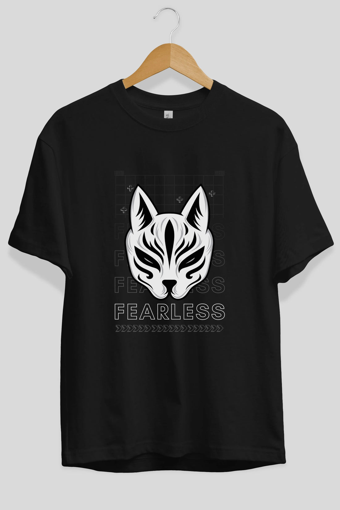 Fearless Yazılı Ön Baskılı Oversize t-shirt Erkek Kadın Unisex