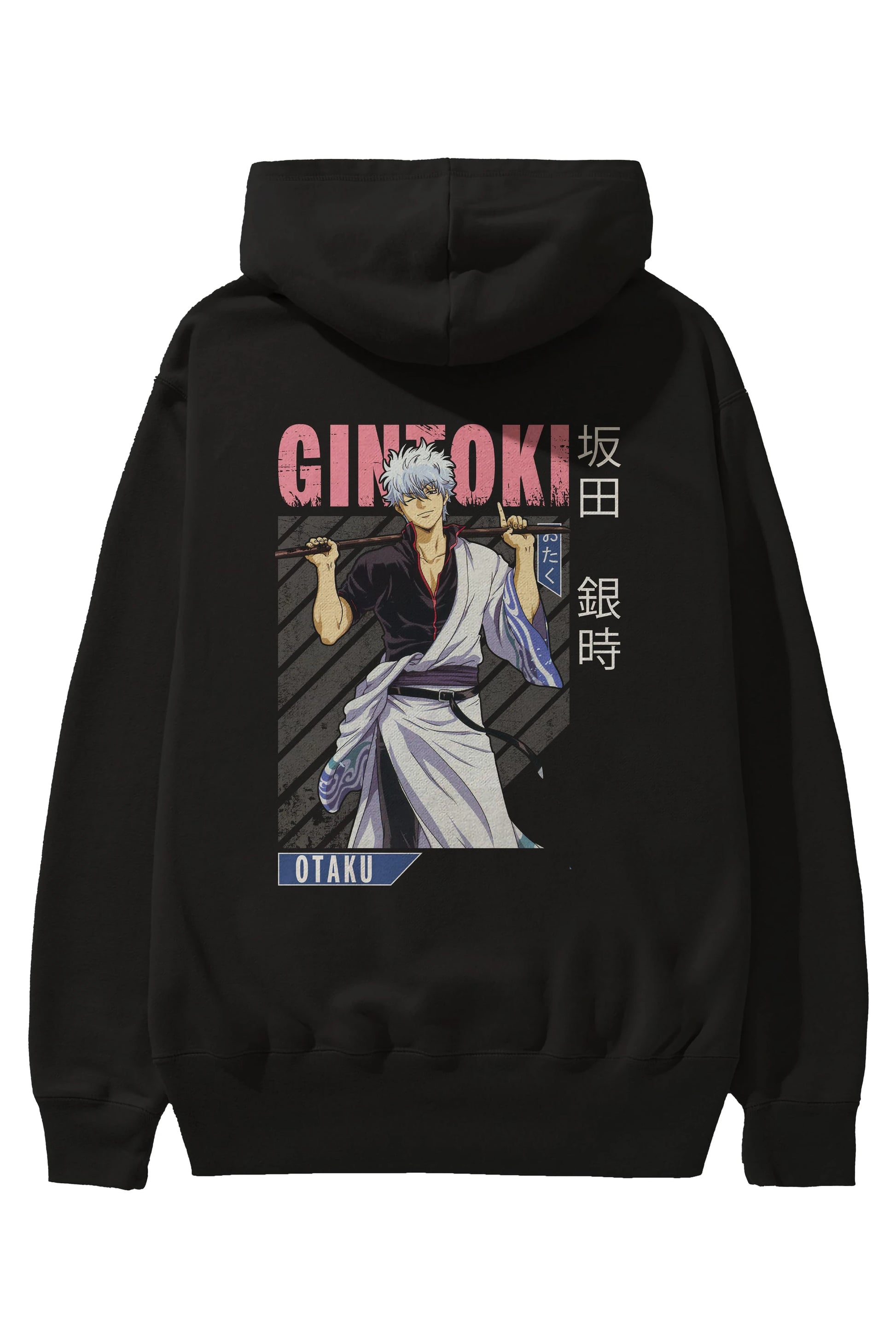 Gintoki Sakata GINTAMA 3 Anime Arka Baskılı Hoodie Oversize Kapüşonlu Sweatshirt Erkek Kadın Unisex