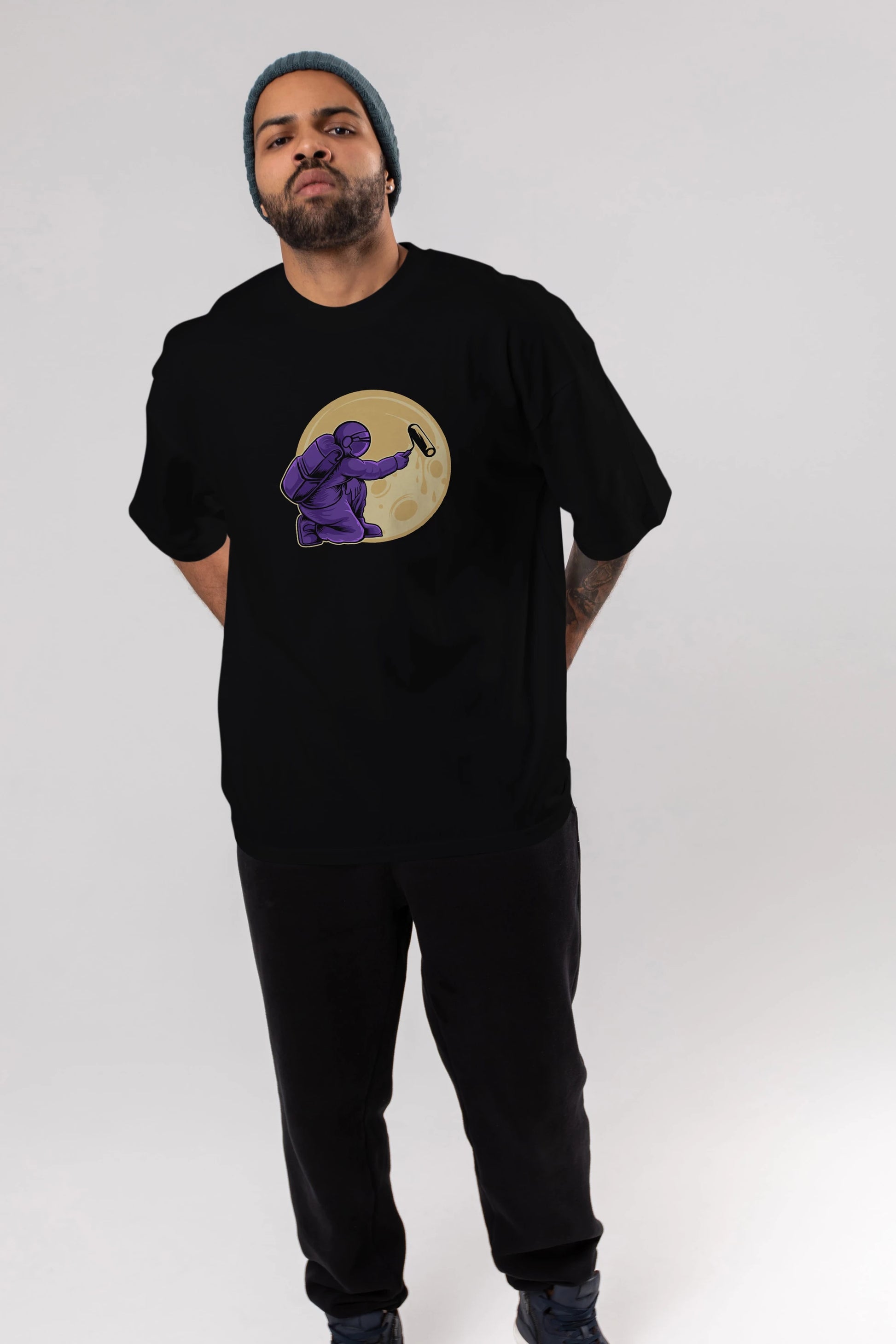 Astropaint Ön Baskılı Oversize t-shirt Erkek Kadın Unisex