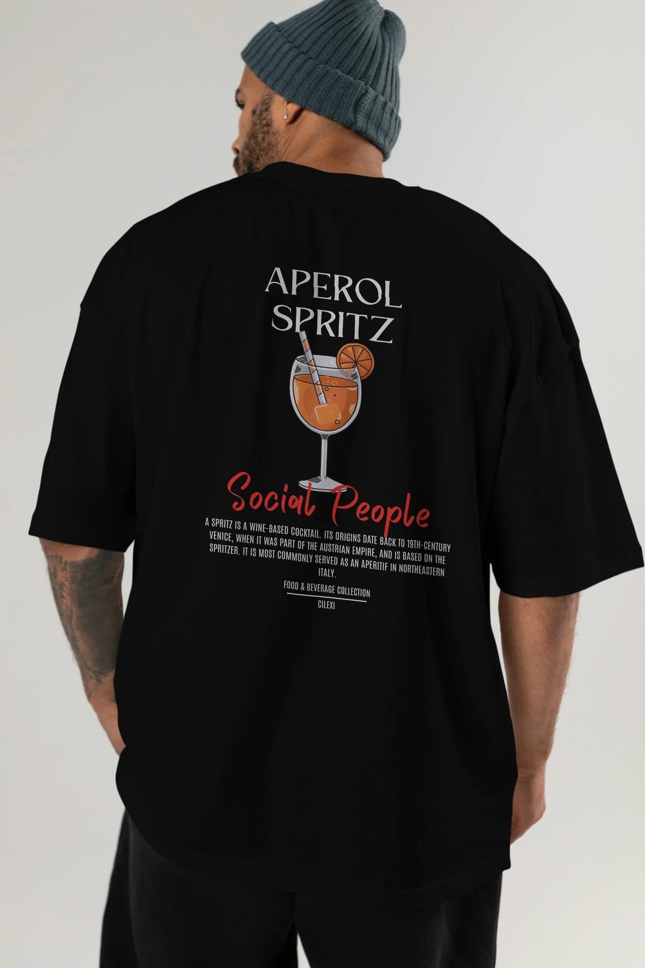 Aperol Sprıtz Kokteyl Serisi Baskılı Oversize t-shirt Erkek Kadın Unisex %100 Pamuk Bisiklet Yaka tişort