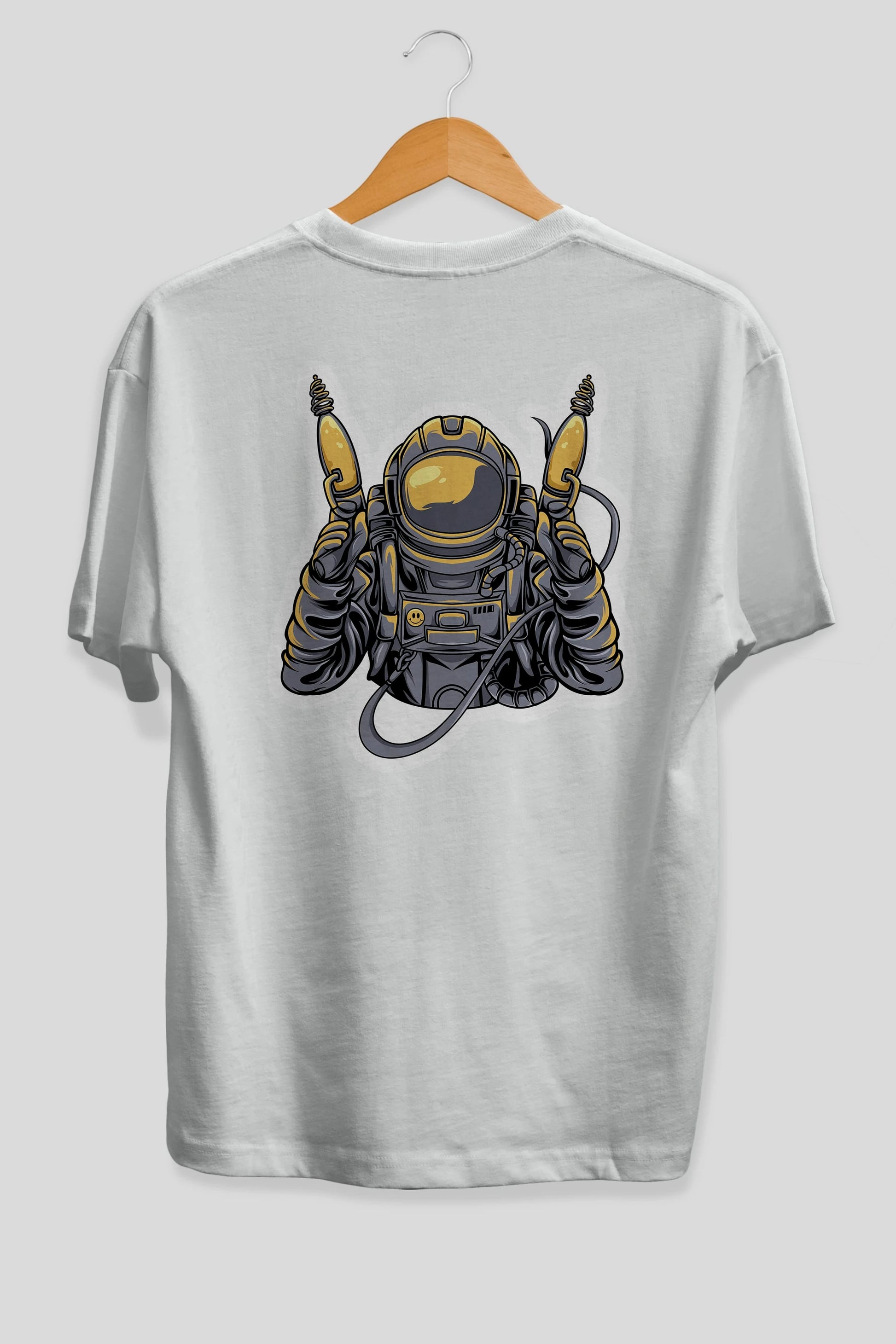 Alien Hunter Sticker Arka Baskılı Oversize t-shirt Erkek Kadın Unisex