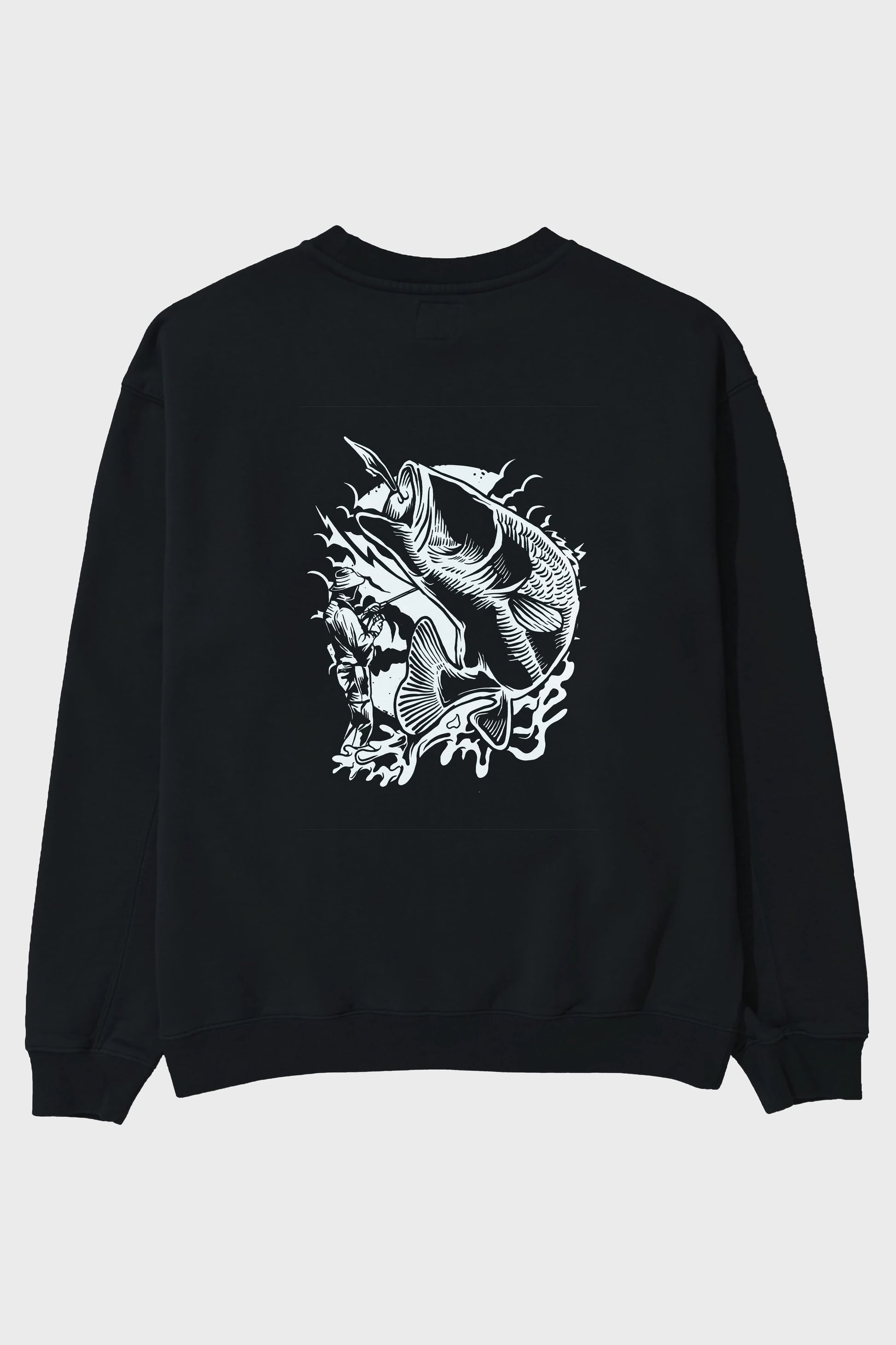 Fisherman Arka Baskılı Oversize Sweatshirt Erkek Kadın Unisex