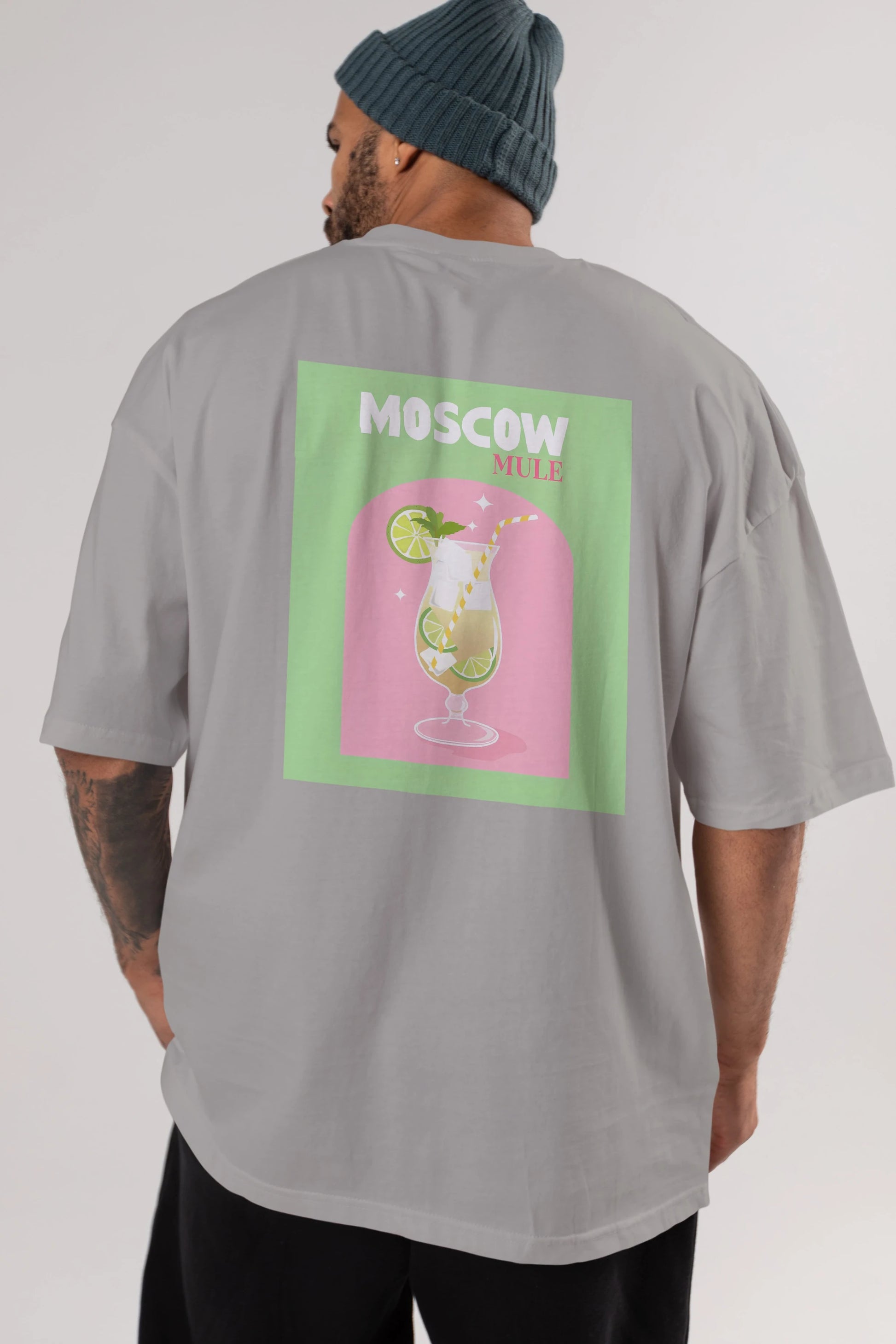 Moscow Mule 5 Arka Baskılı Oversize t-shirt Erkek Kadın Unisex %100 Pamuk Bisiklet Yaka tişort