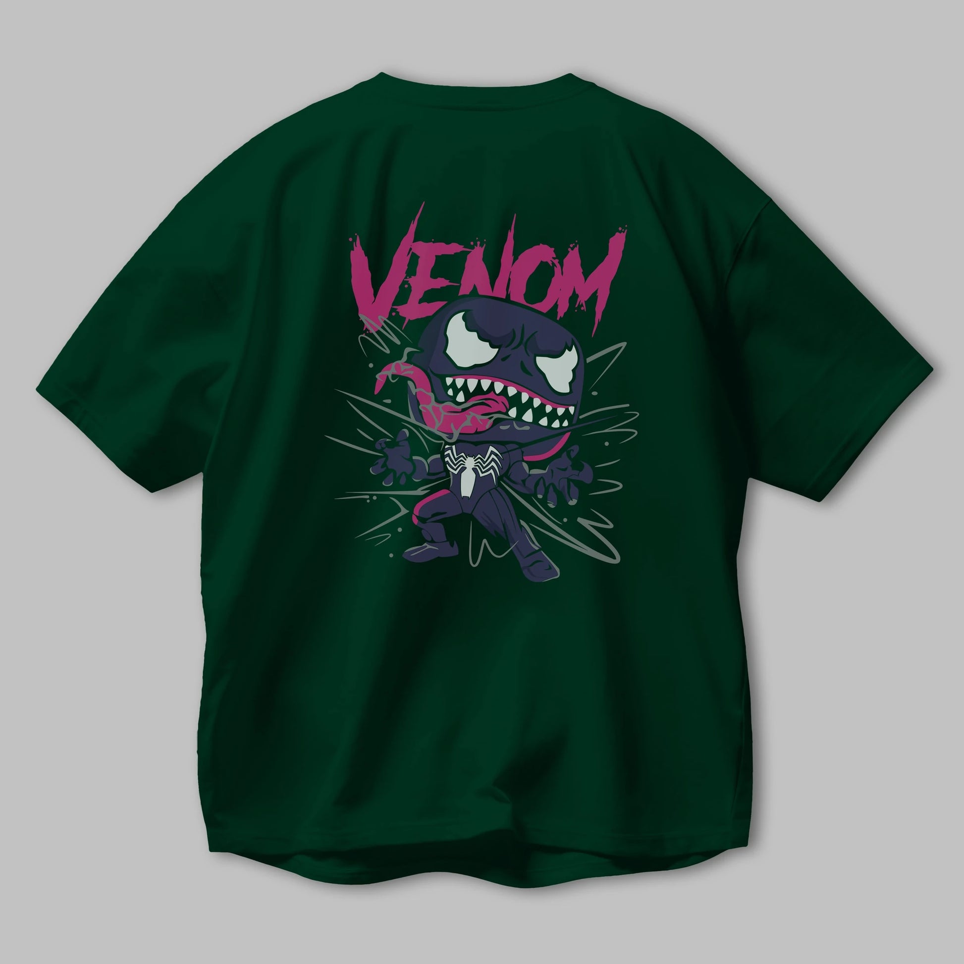 Venom (20) Arka Baskılı Oversize t-shirt Erkek Kadın Unisex %100 Pamuk Bisiklet Yaka tişort