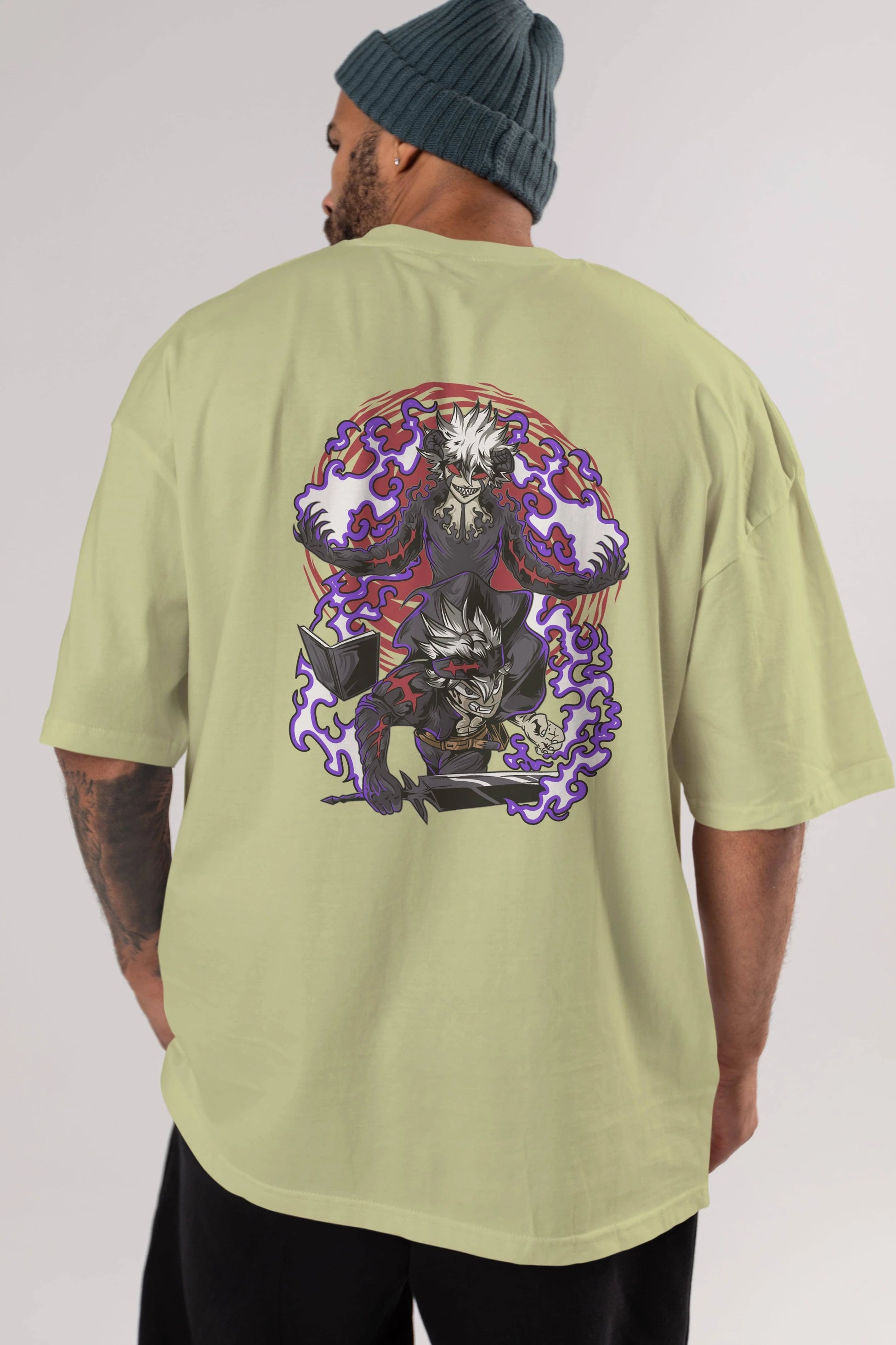 BLACK CLOVER DEVIL UNION Anime Arka Baskılı Oversize t-shirt Erkek Kadın Unisex