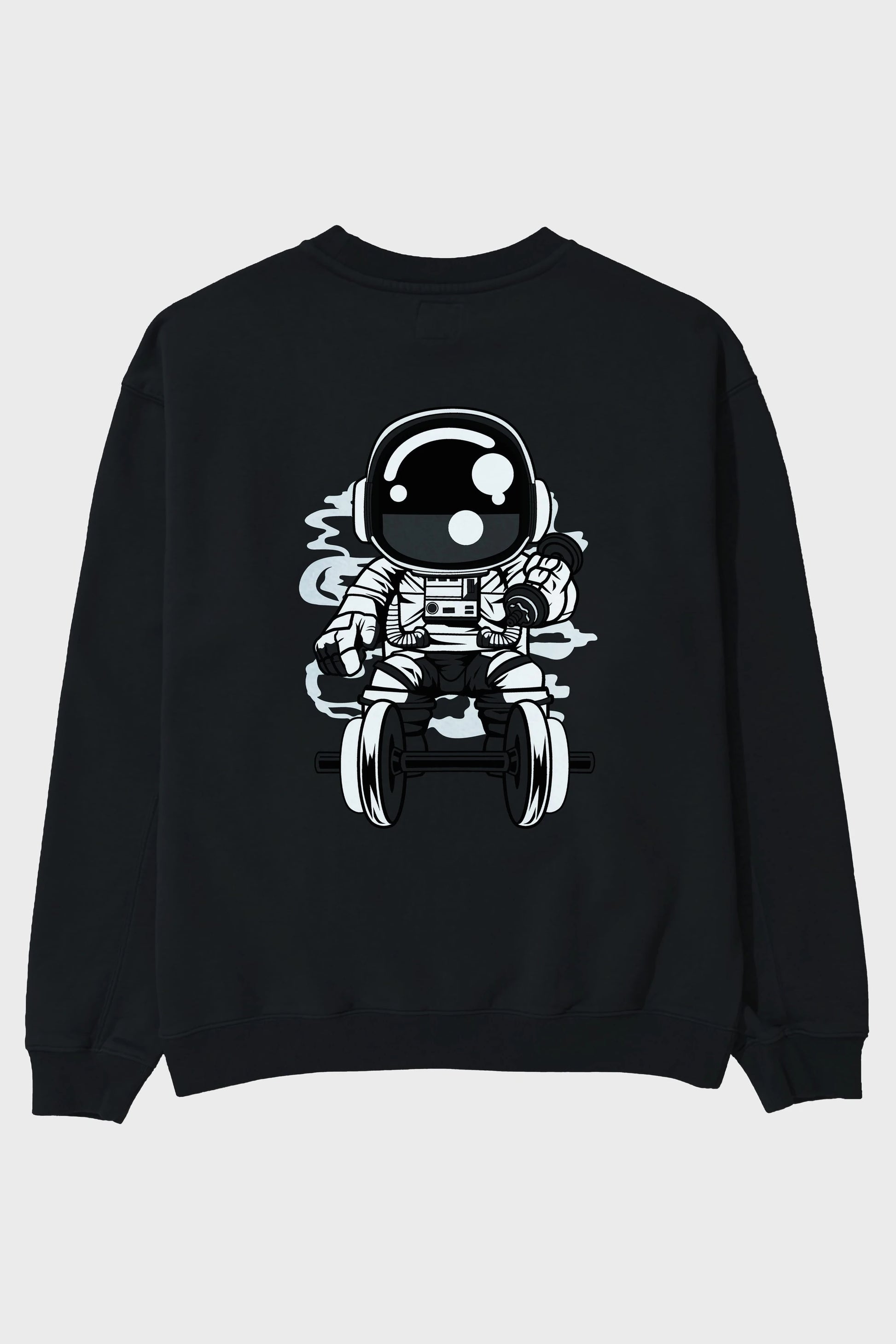 Astronaut Gym Arka Baskılı Oversize Sweatshirt Erkek Kadın Unisex