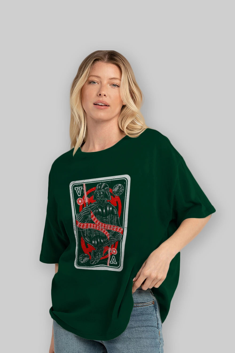 King Of The Darkside Ön Baskılı Oversize t-shirt Erkek Kadın Unisex %100 Pamuk tişort
