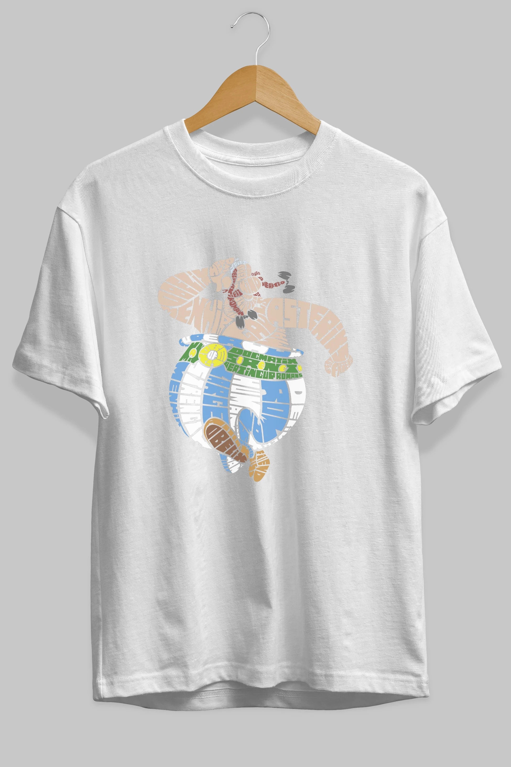 Obelix Ön Baskılı Oversize t-shirt %100 pamuk Erkek Kadın Unisex