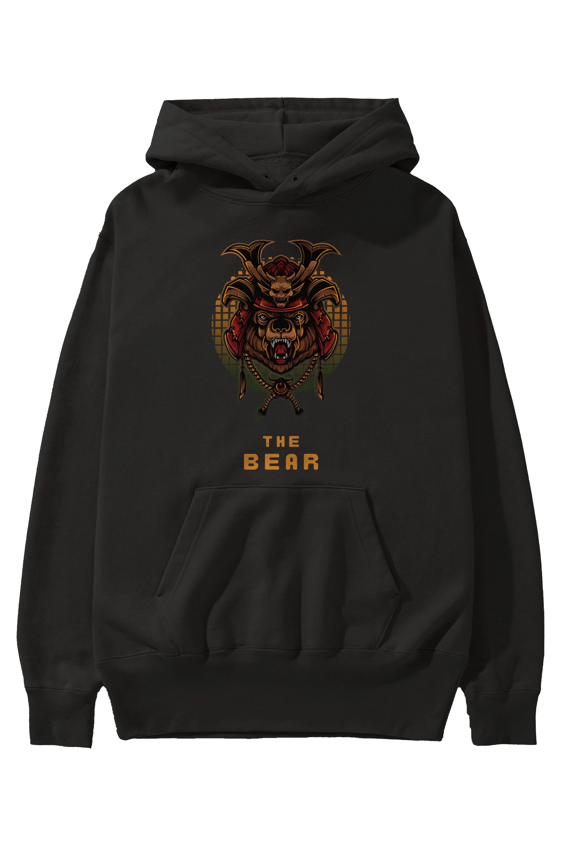 The Bear 2 Ön Baskılı Oversize Hoodie Kapüşonlu Sweatshirt Erkek Kadın Unisex