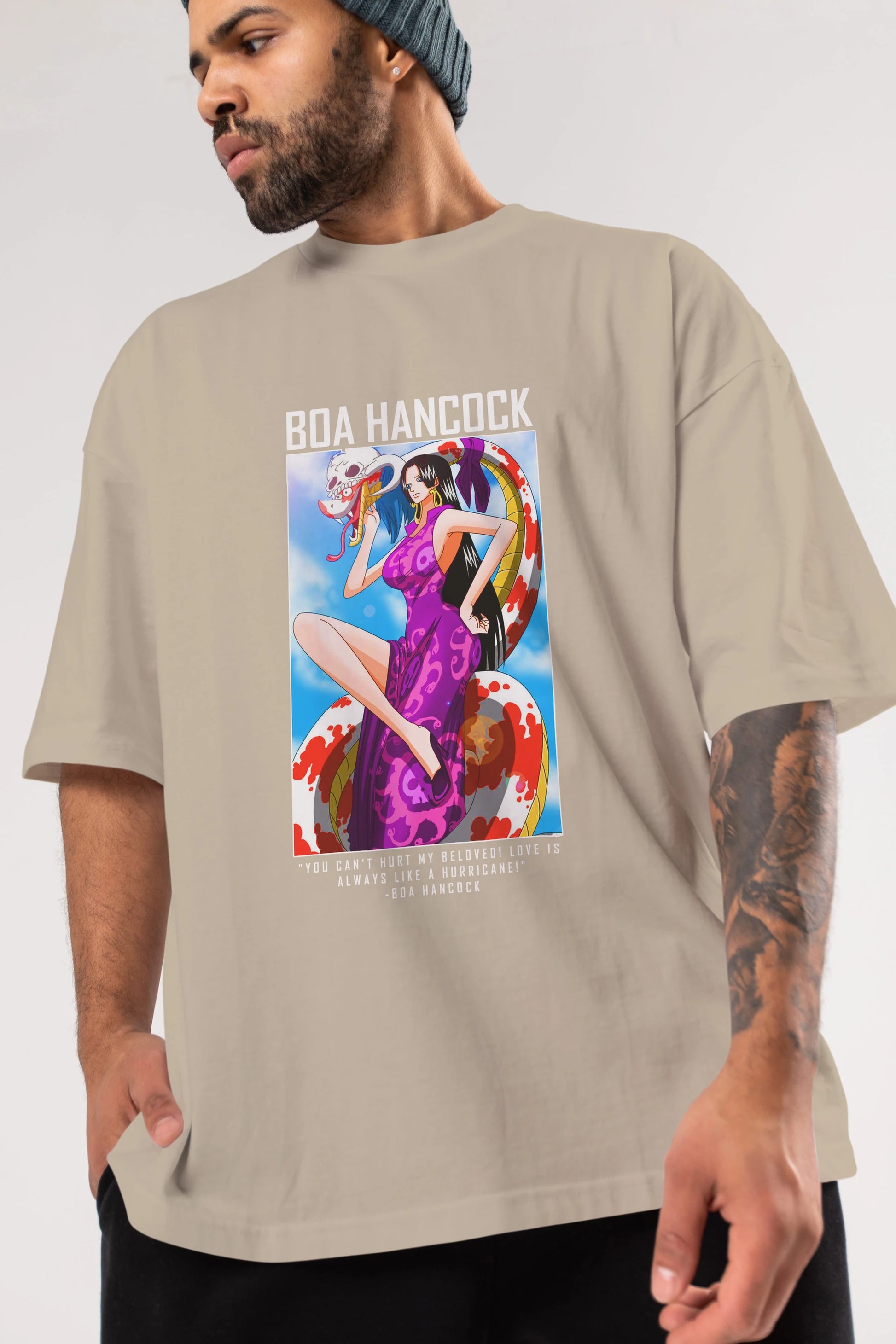 Boa Hancock Anime Ön Baskılı Oversize t-shirt Erkek Kadın Unisex