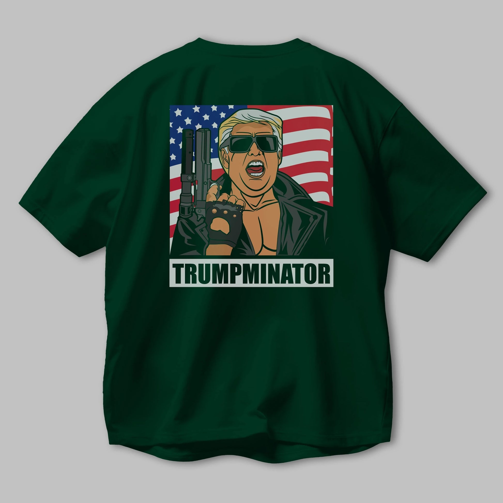 Trumpminator Arka Baskılı Oversize t-shirt Erkek Kadın Unisex %100 Pamuk tişort