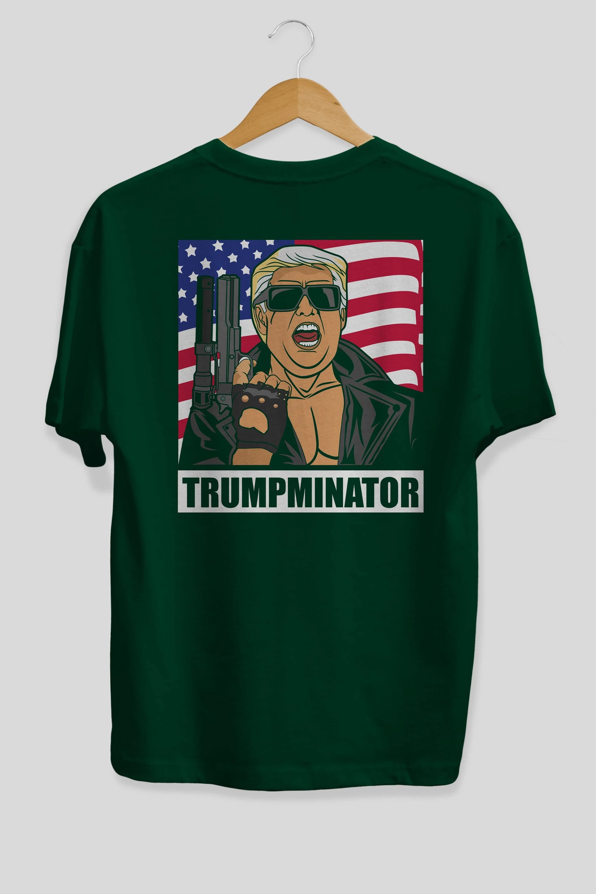 Trumpminator Arka Baskılı Oversize t-shirt Erkek Kadın Unisex %100 Pamuk tişort