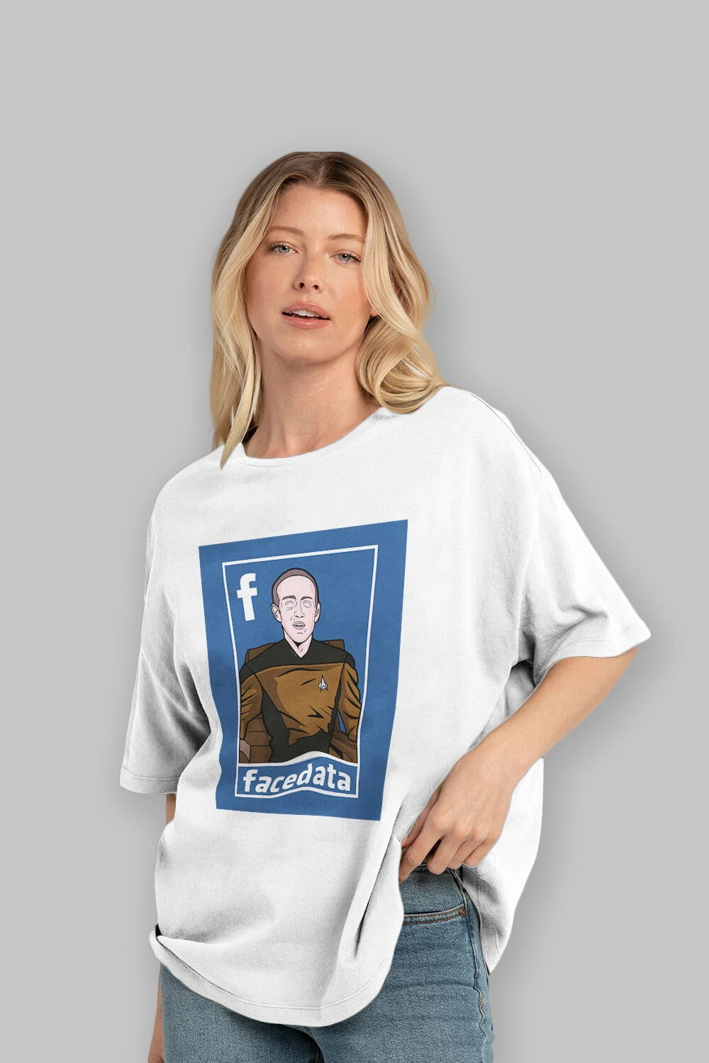 Zukerberg Data Ön Baskılı Oversize t-shirt Erkek Kadın Unisex %100 Pamuk tişort