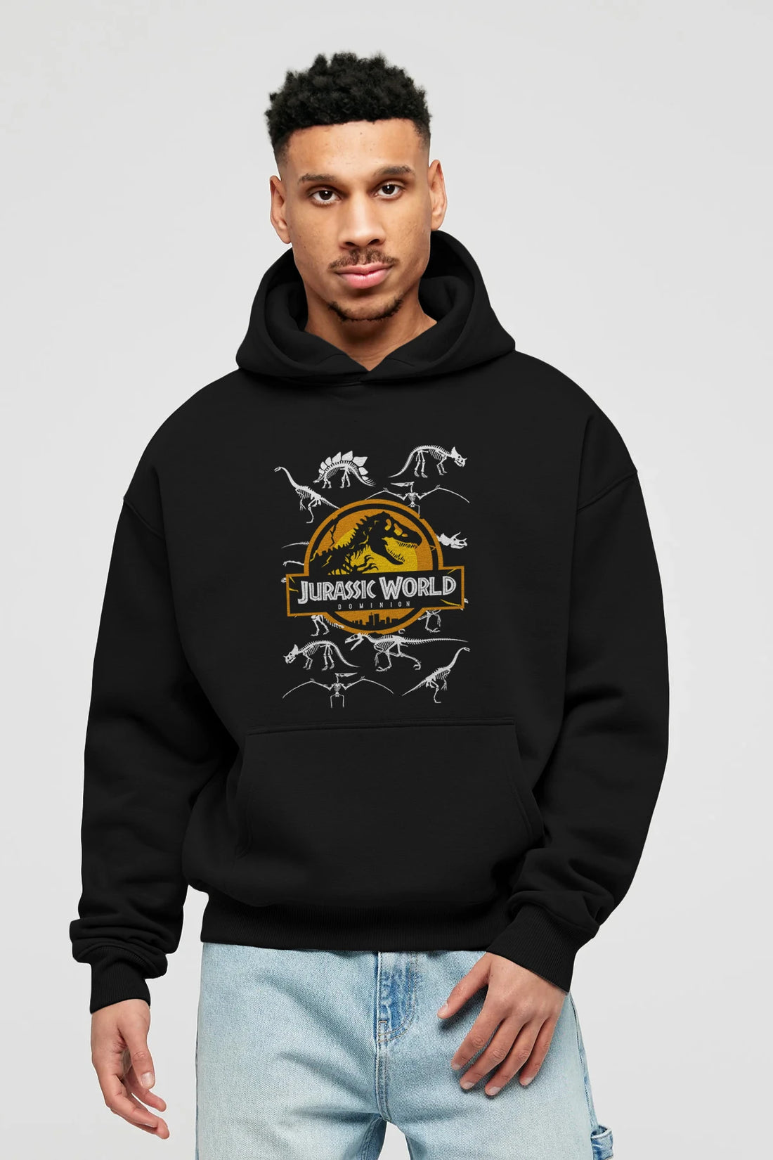 Jurassic Park (5) Ön Baskılı Hoodie Oversize Kapüşonlu Sweatshirt Erkek Kadın Unisex