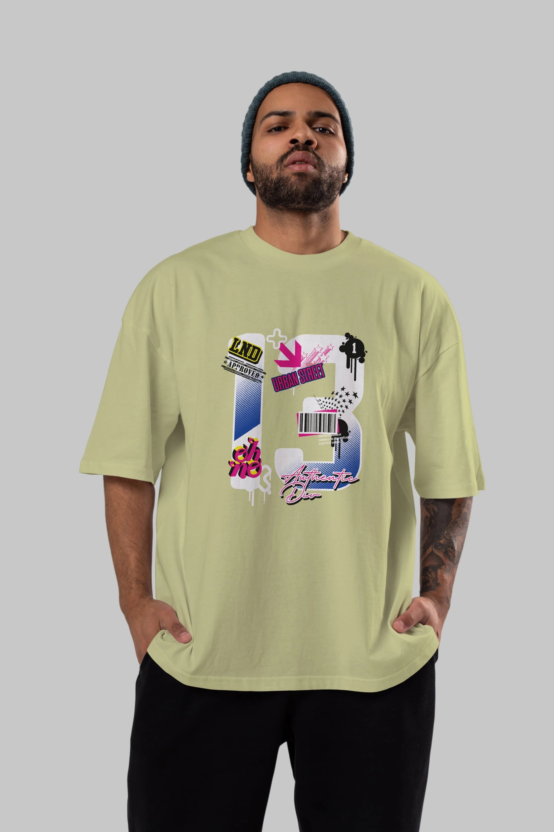 Urban Street 13 Ön Baskılı Oversize t-shirt Erkek Kadın Unisex