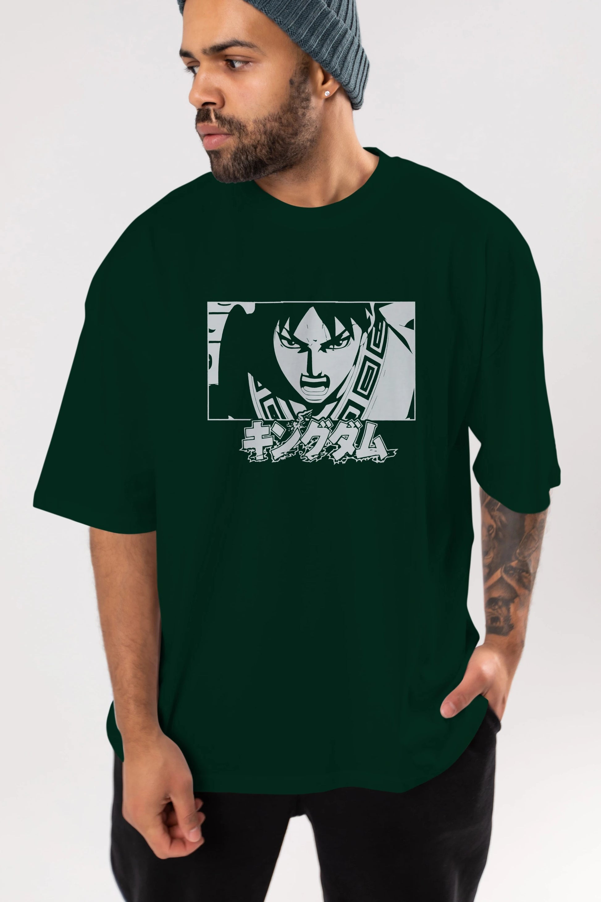 Xin 1 Anime Ön Baskılı Oversize t-shirt %100 pamuk Erkek Kadın Unisex
