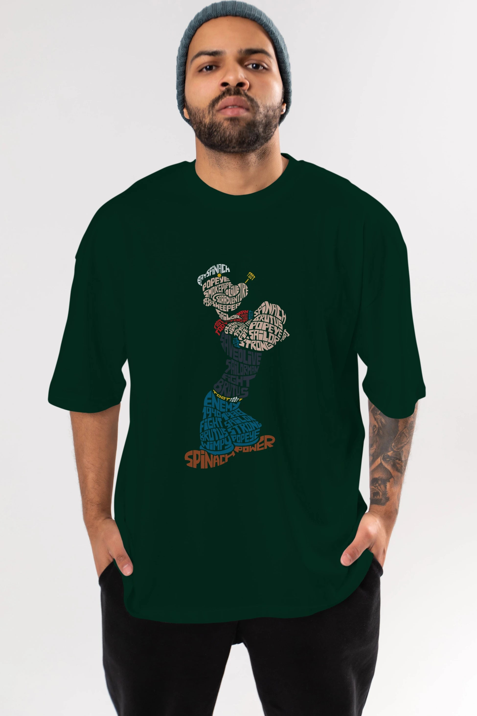 Sailorman Ön Baskılı Oversize t-shirt %100 pamuk Erkek Kadın Unisex