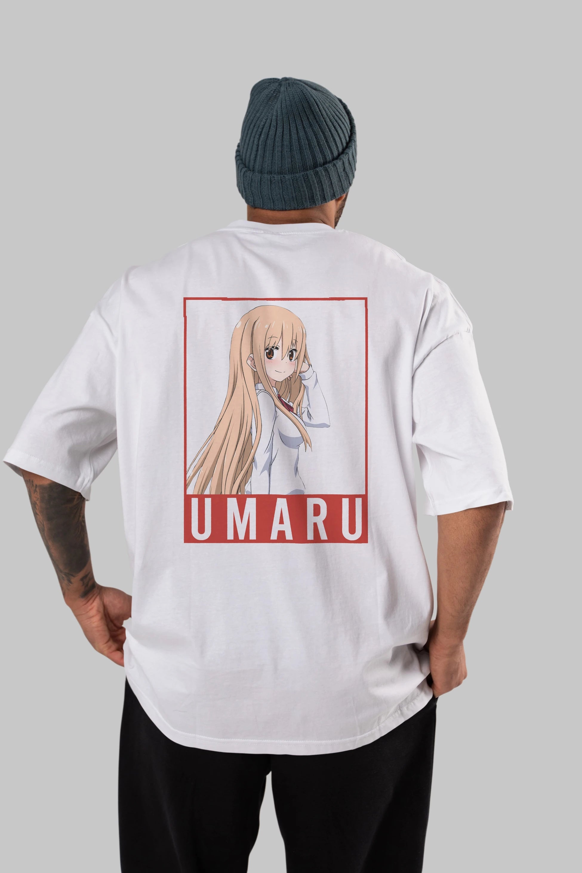 Umaru Doma 2 Anime Arka Baskılı Oversize t-shirt Erkek Kadın Unisex