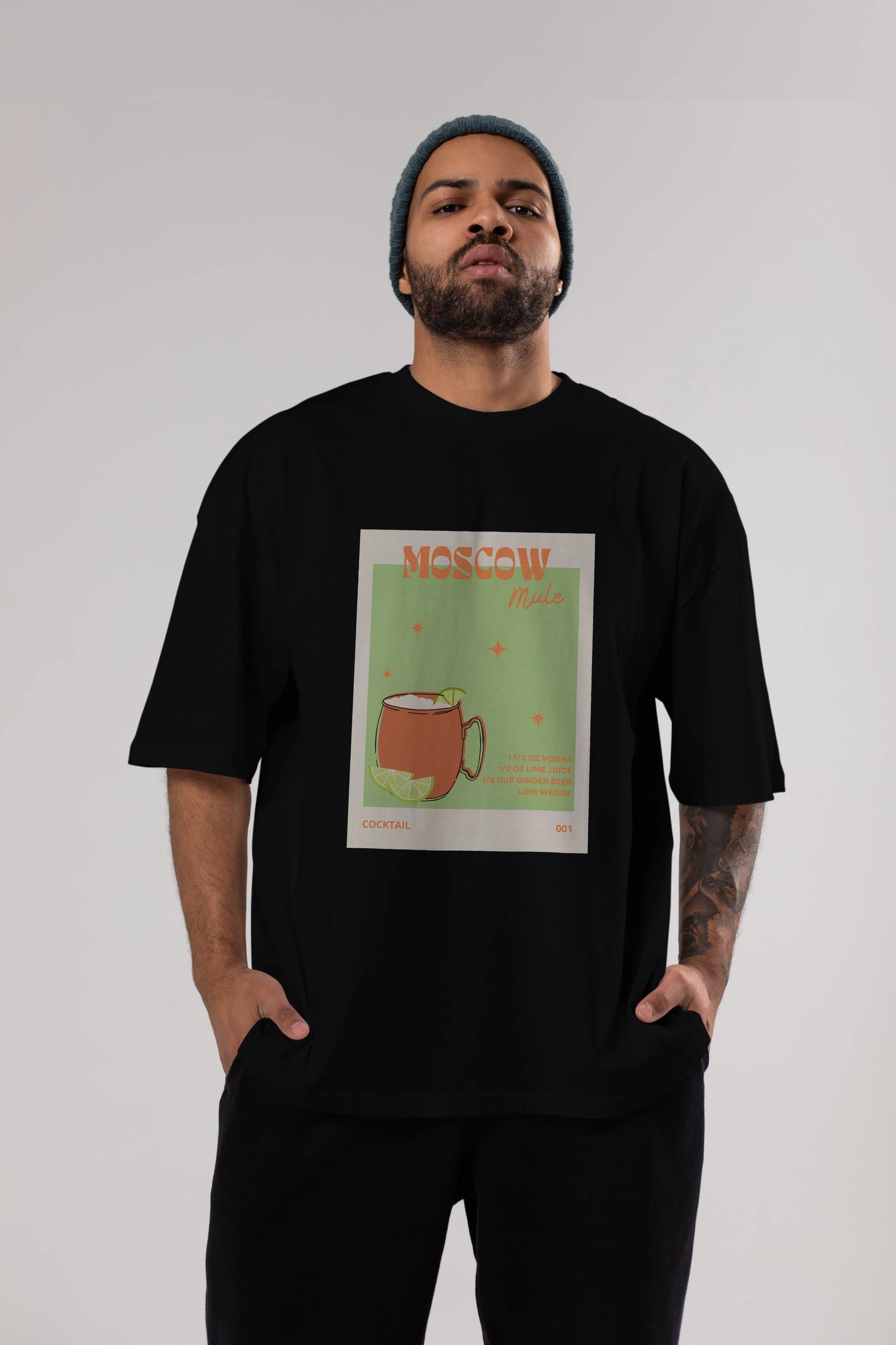 Moscow Mule 2 Ön Baskılı Oversize t-shirt Erkek Kadın Unisex %100 Pamuk Bisiklet Yaka tişort