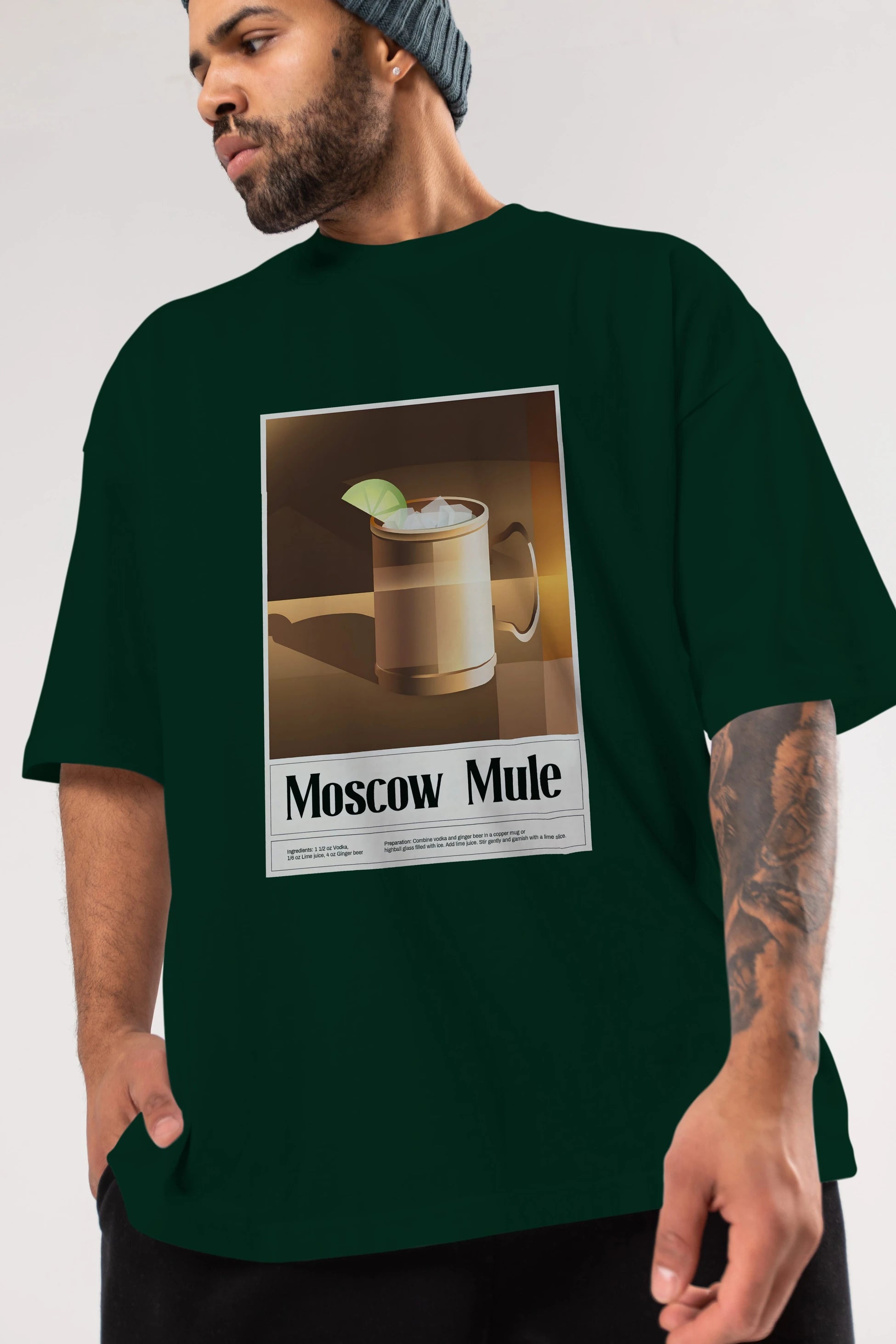Moscow Mule 3 Ön Baskılı Oversize t-shirt Erkek Kadın Unisex %100 Pamuk Bisiklet Yaka tişort