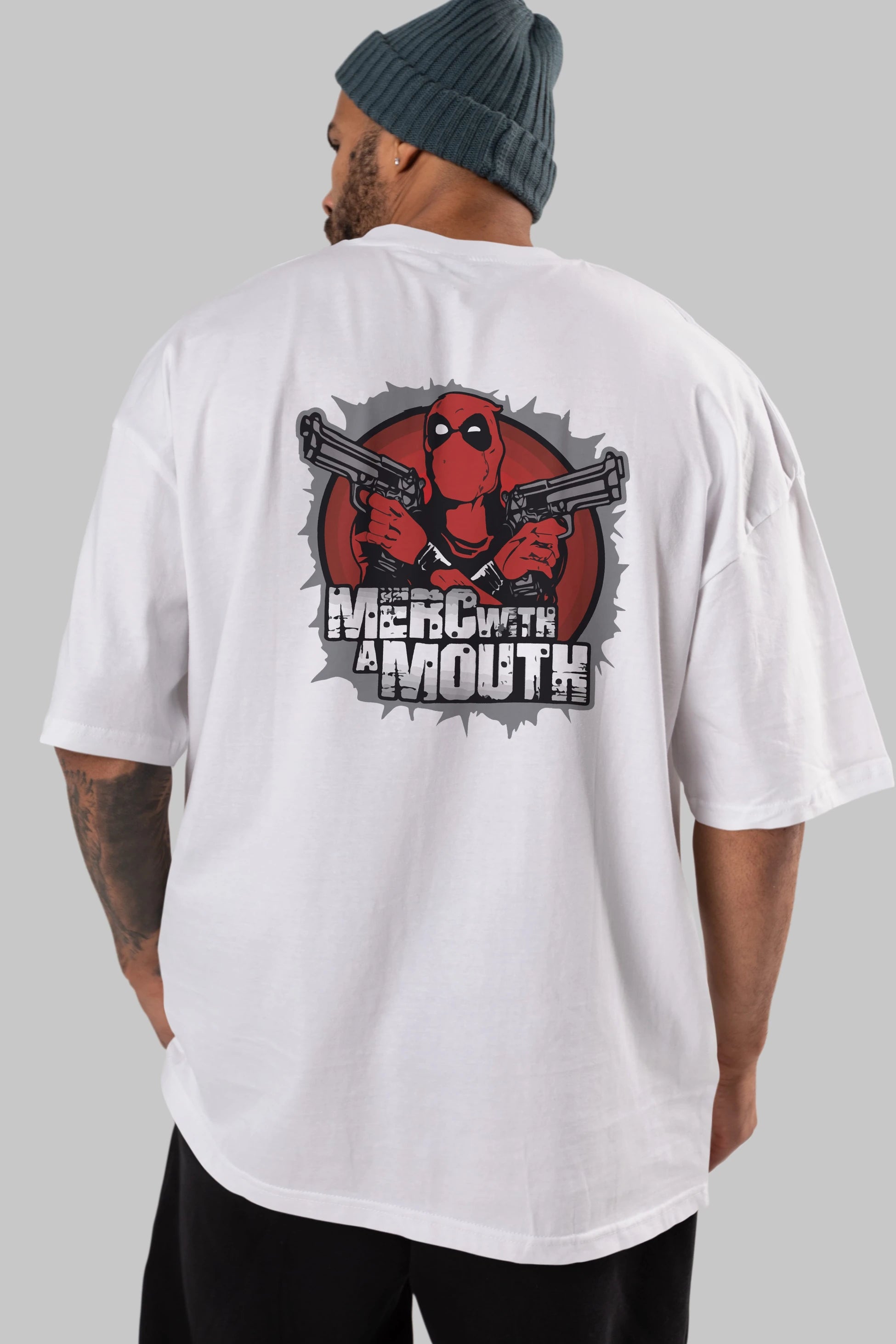 Deadpool (13) Arka Baskılı Oversize t-shirt Erkek Kadın Unisex %100 Pamuk Bisiklet Yaka tişort