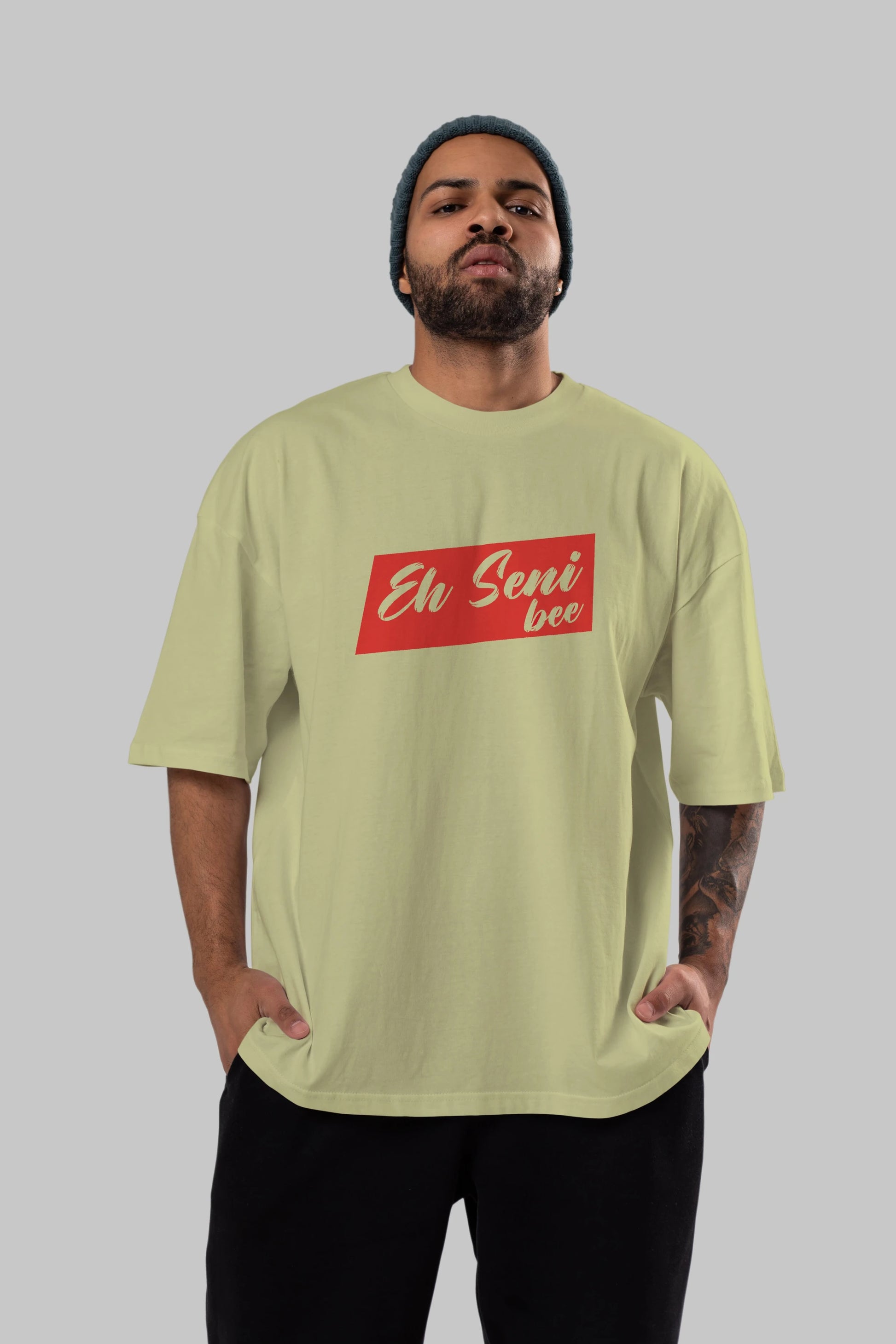 Eh Seni Be Ön Baskılı Oversize t-shirt %100 pamuk Erkek Kadın Unisex