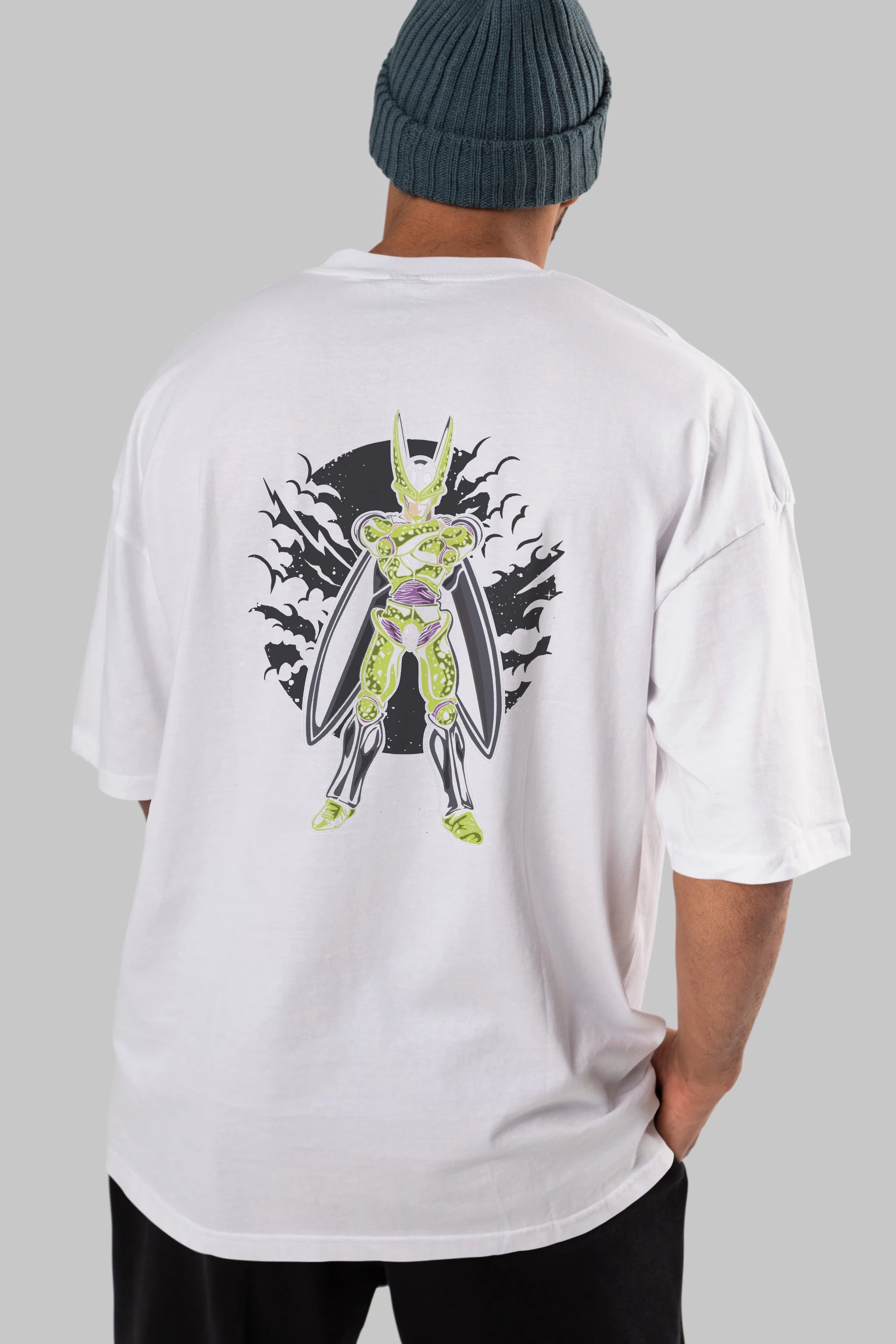 CELL Arka Baskılı Oversize t-shirt Erkek Kadın Unisex %100 Pamuk