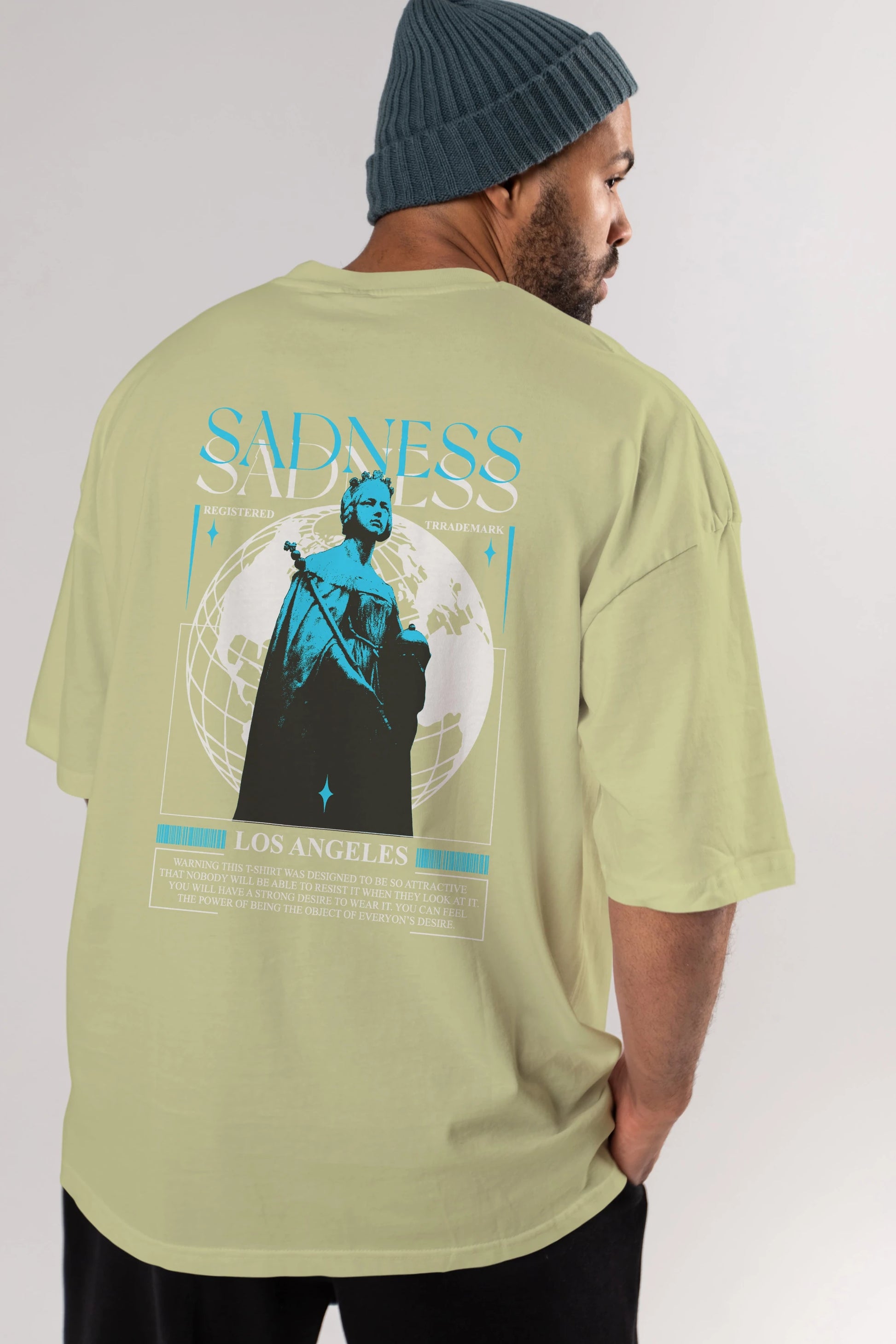 Sadness Los Angeles Arka Baskılı Oversize t-shirt Erkek Kadın Unisex