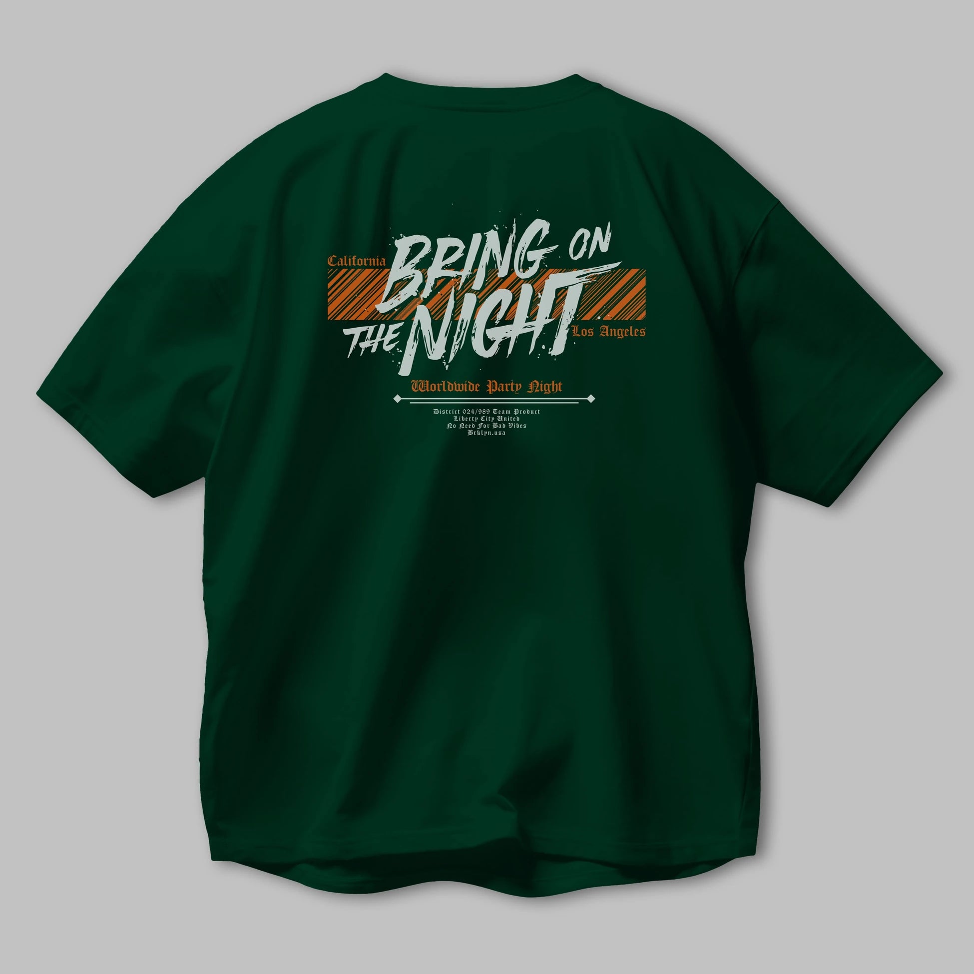 Bring on The Night Arka Baskılı Oversize t-shirt Erkek Kadın Unisex