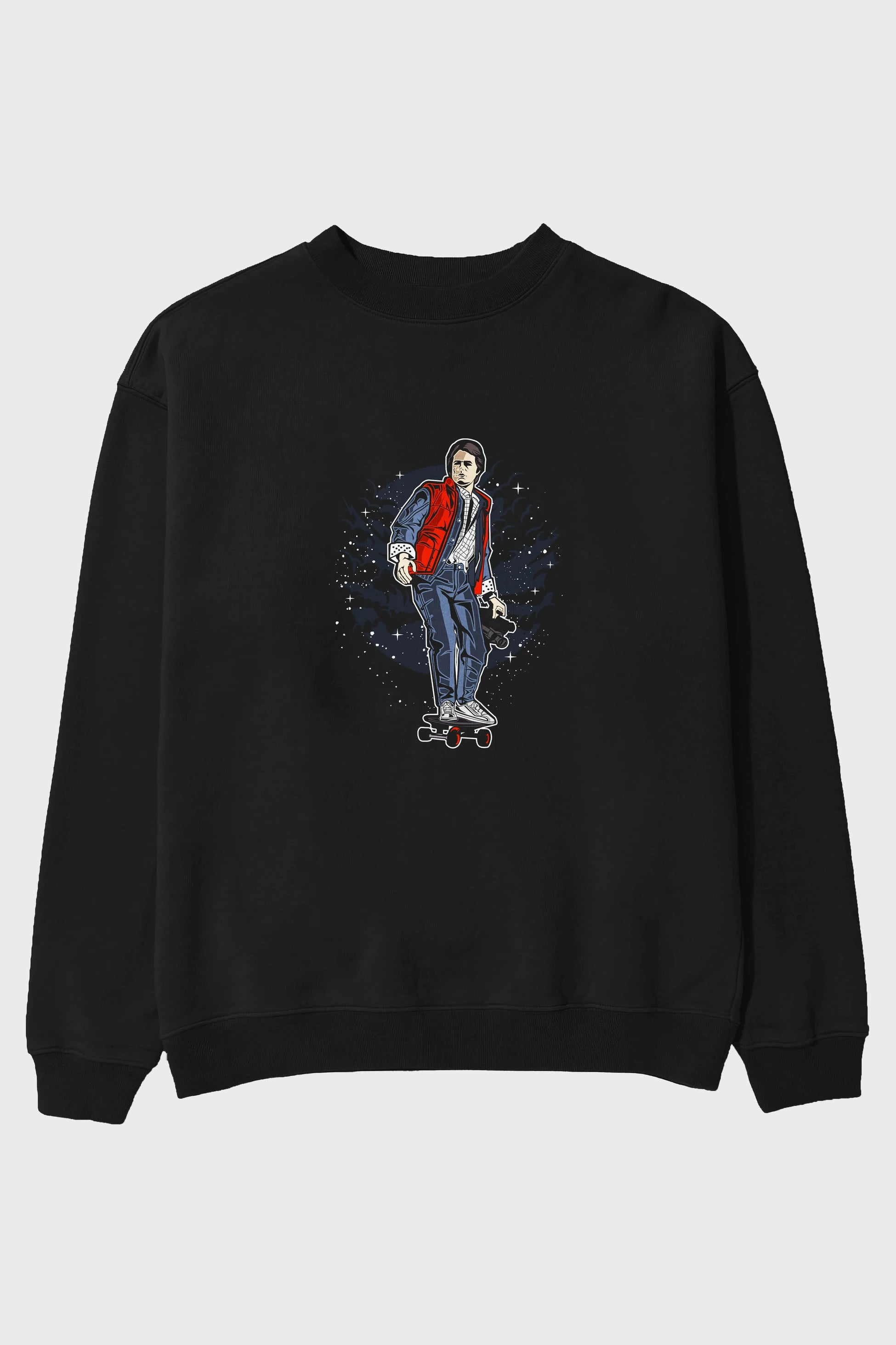 MARTY Ön Baskılı Oversize Sweatshirt Erkek Kadın Unisex