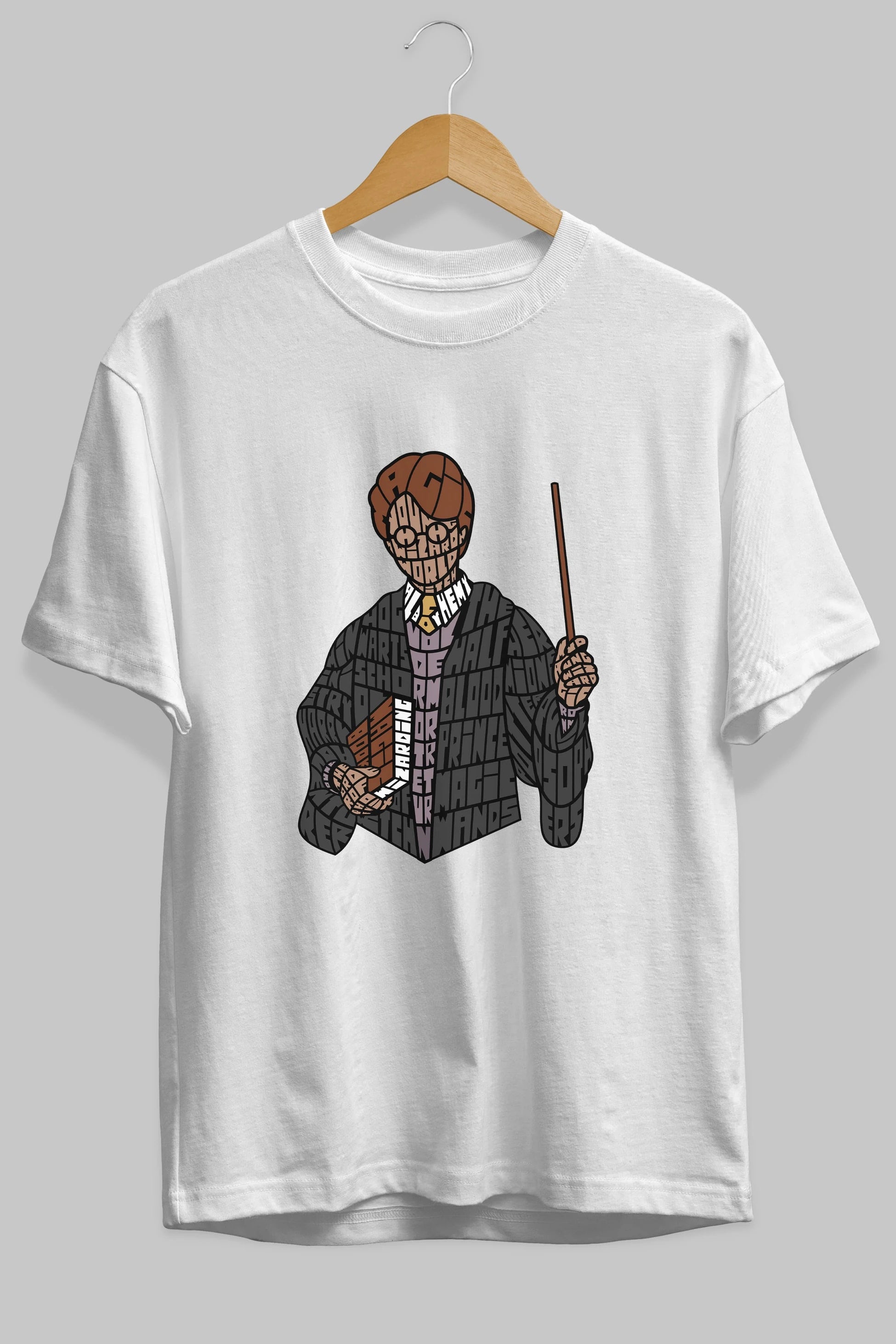 Harry Ön Baskılı Oversize t-shirt %100 pamuk Erkek Kadın Unisex