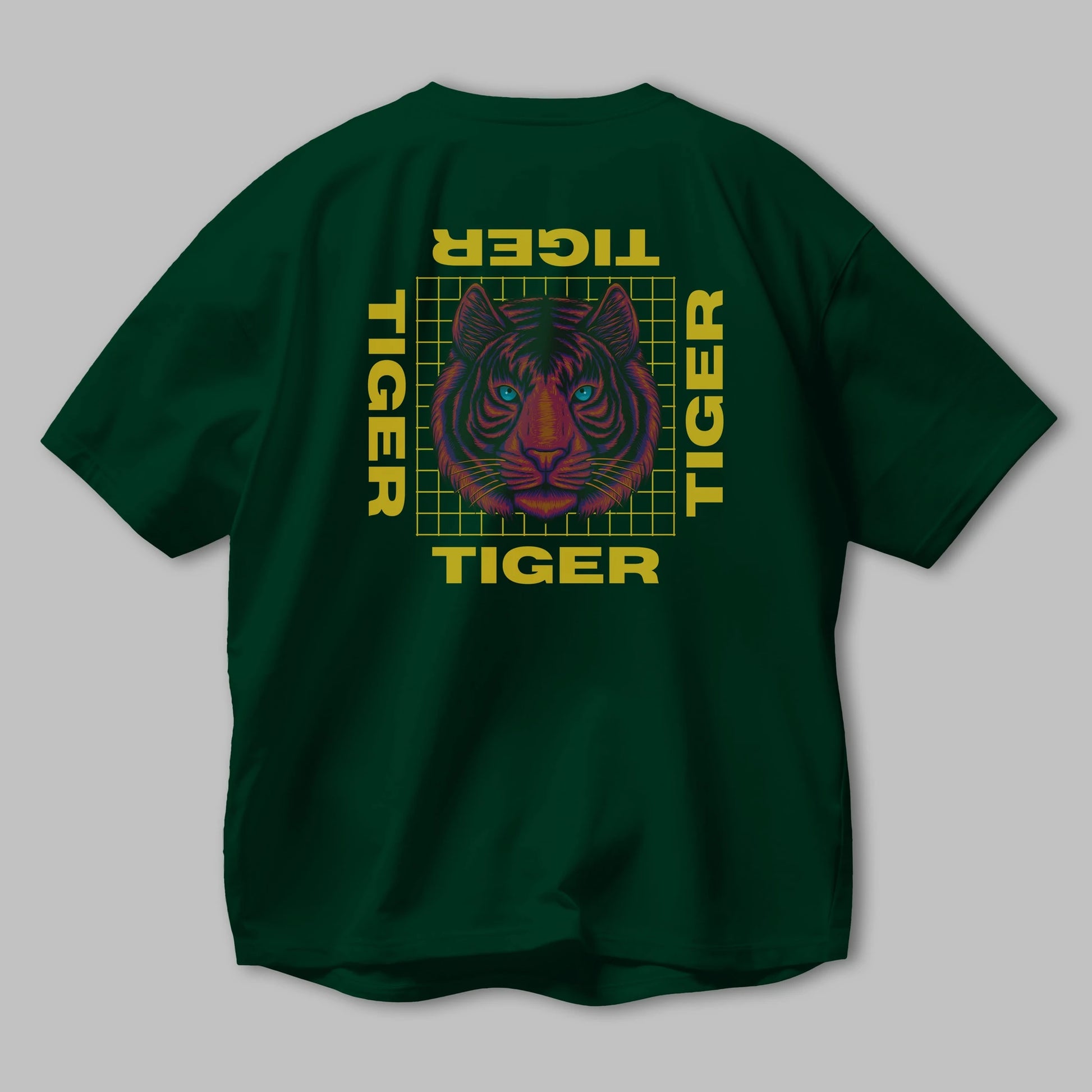 Tiger Yazılı Streetwear Arka Baskılı Oversize t-shirt Erkek Kadın Unisex