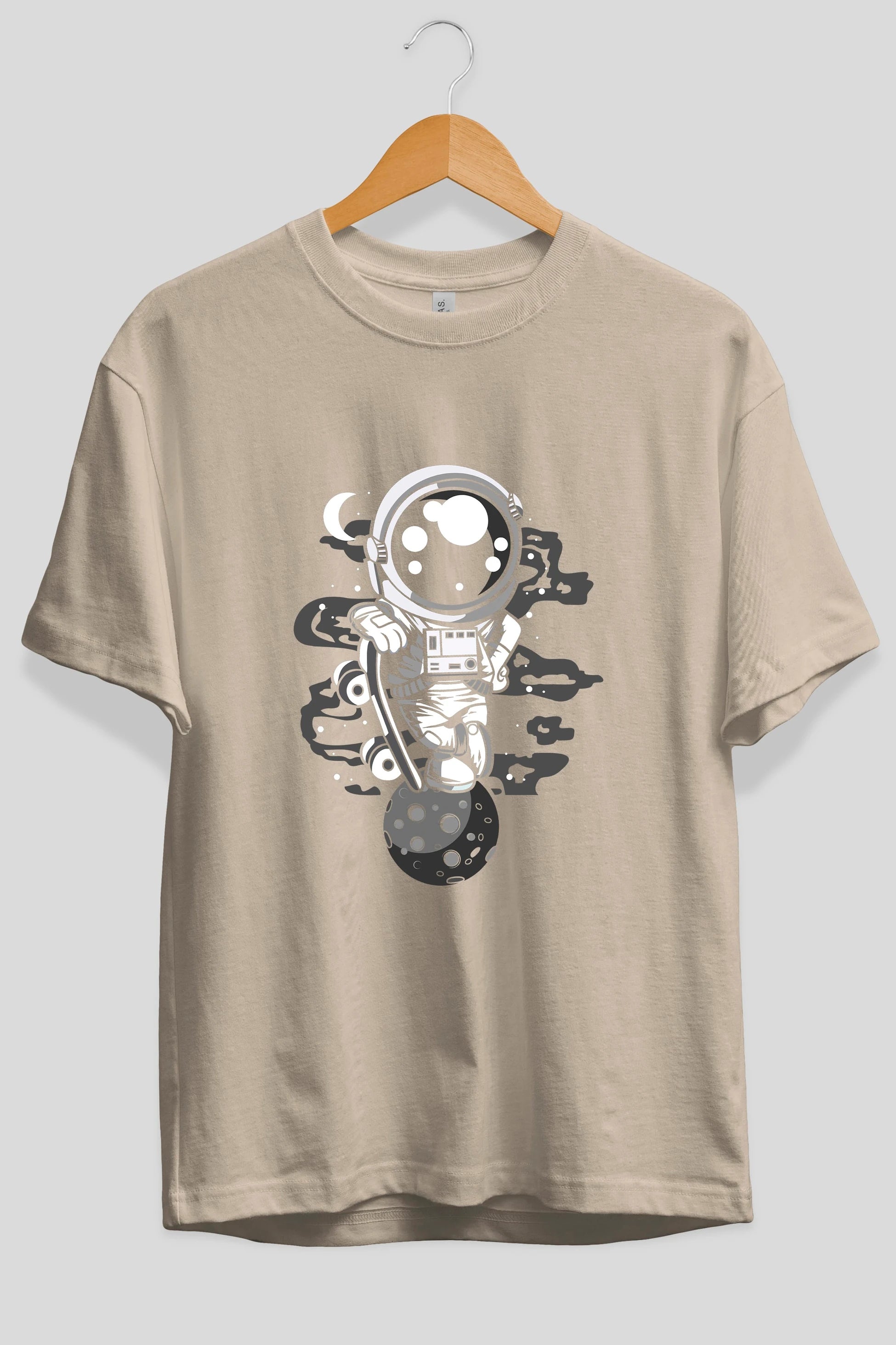 Astronaut Skater Boy Ön Baskılı Oversize t-shirt Erkek Kadın Unisex