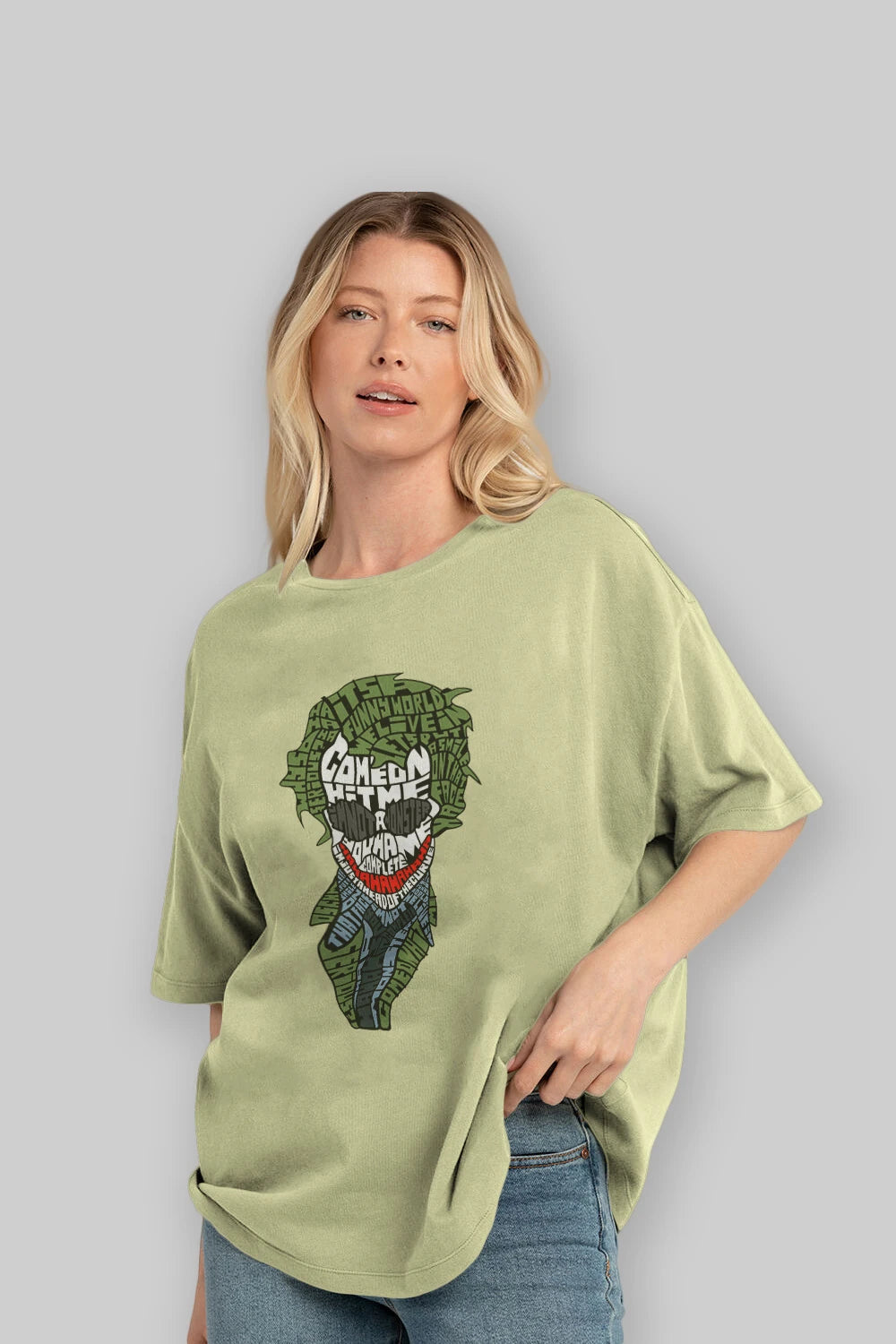 Why So Serious Ön Baskılı Oversize t-shirt %100 pamuk Erkek Kadın Unisex