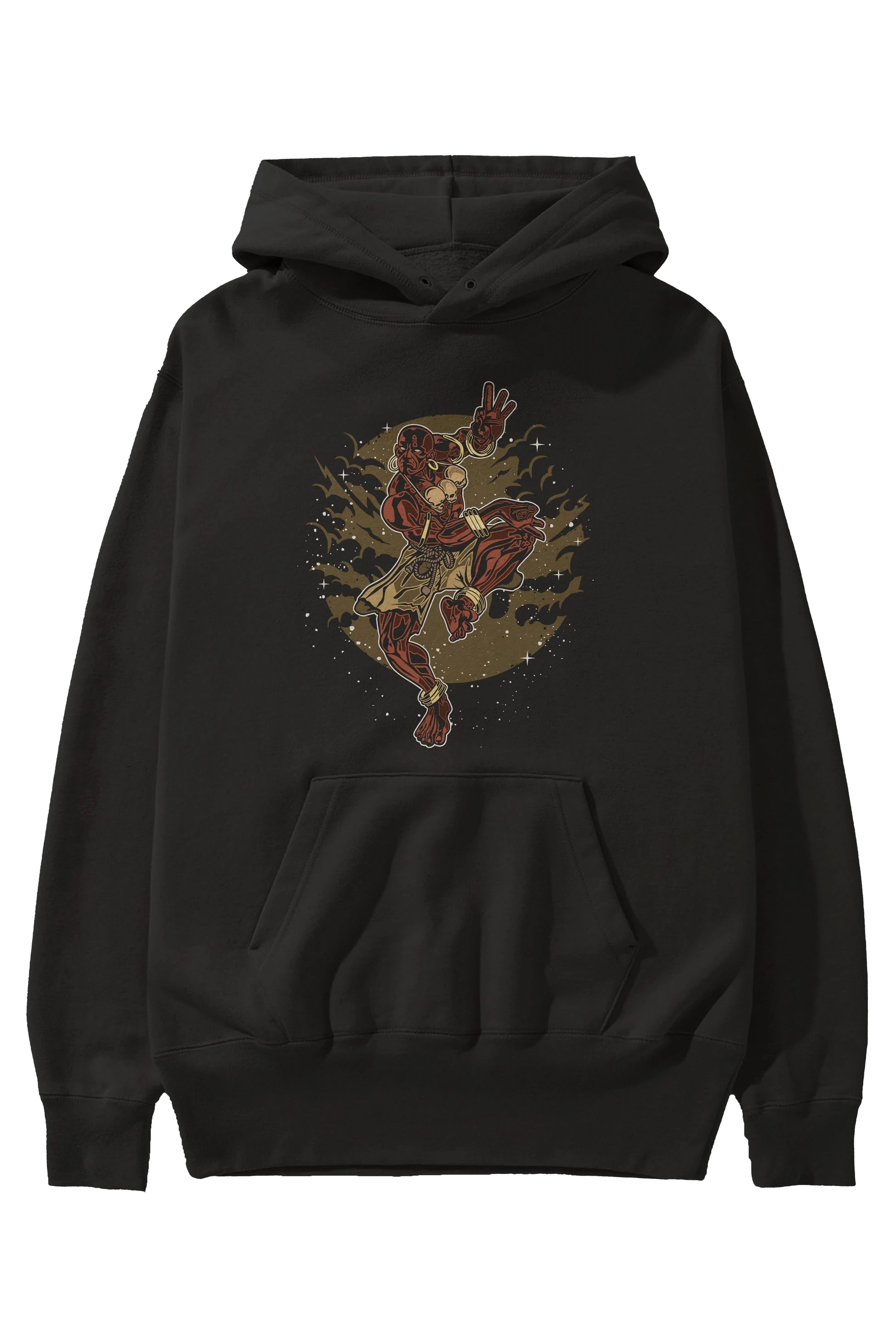DHALSIM Ön Baskılı Hoodie Oversize Kapüşonlu Sweatshirt Erkek Kadın Unisex