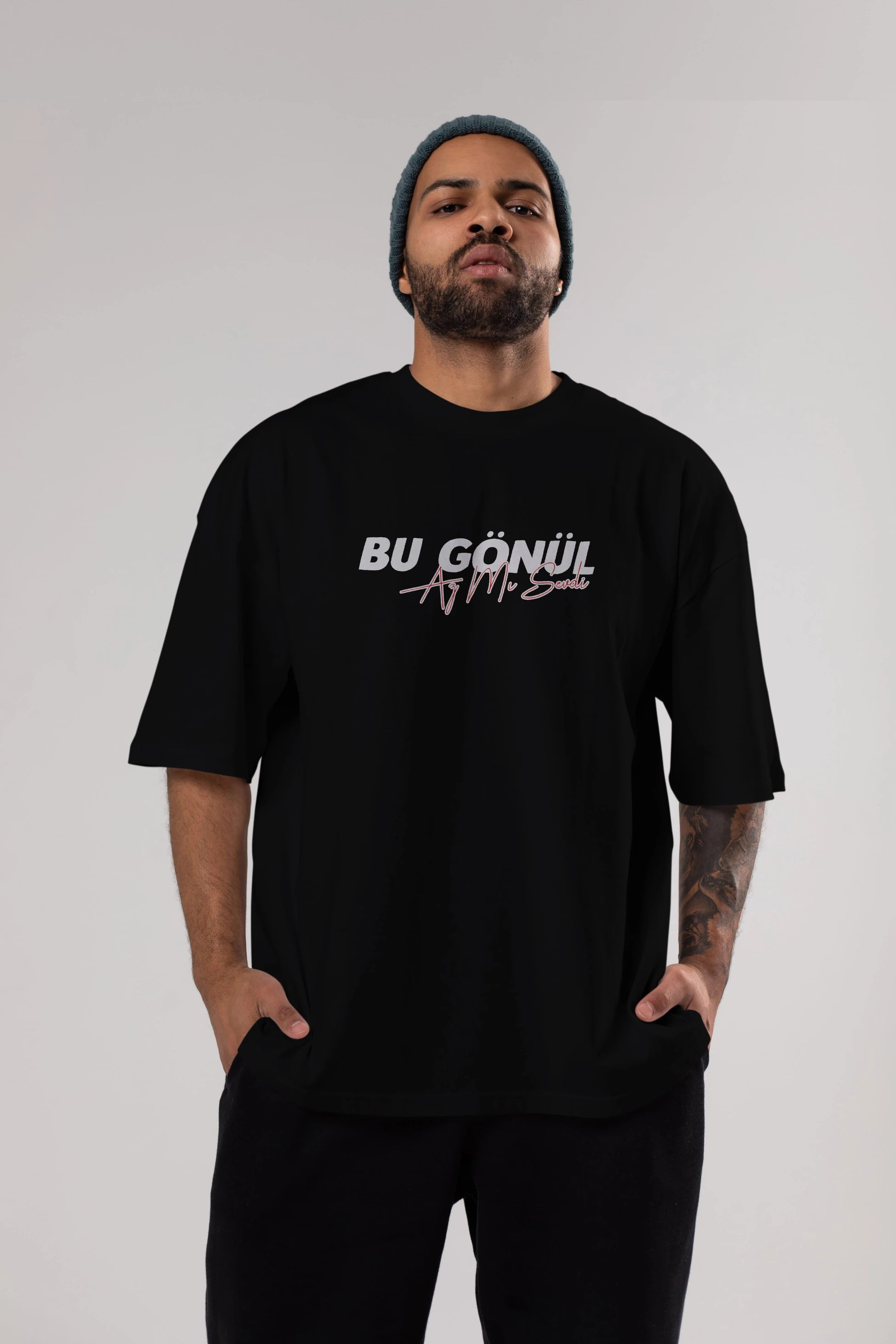Bu Gönül Az Mı Sevdi Ön Baskılı Oversize t-shirt %100 pamuk Erkek Kadın Unisex