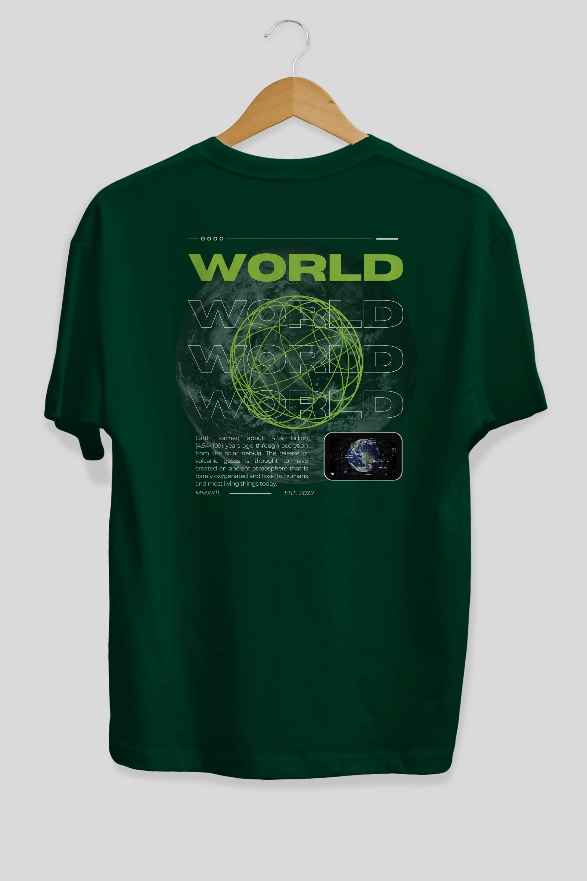 World Streetwear Arka Baskılı Oversize t-shirt Erkek Kadın Unisex