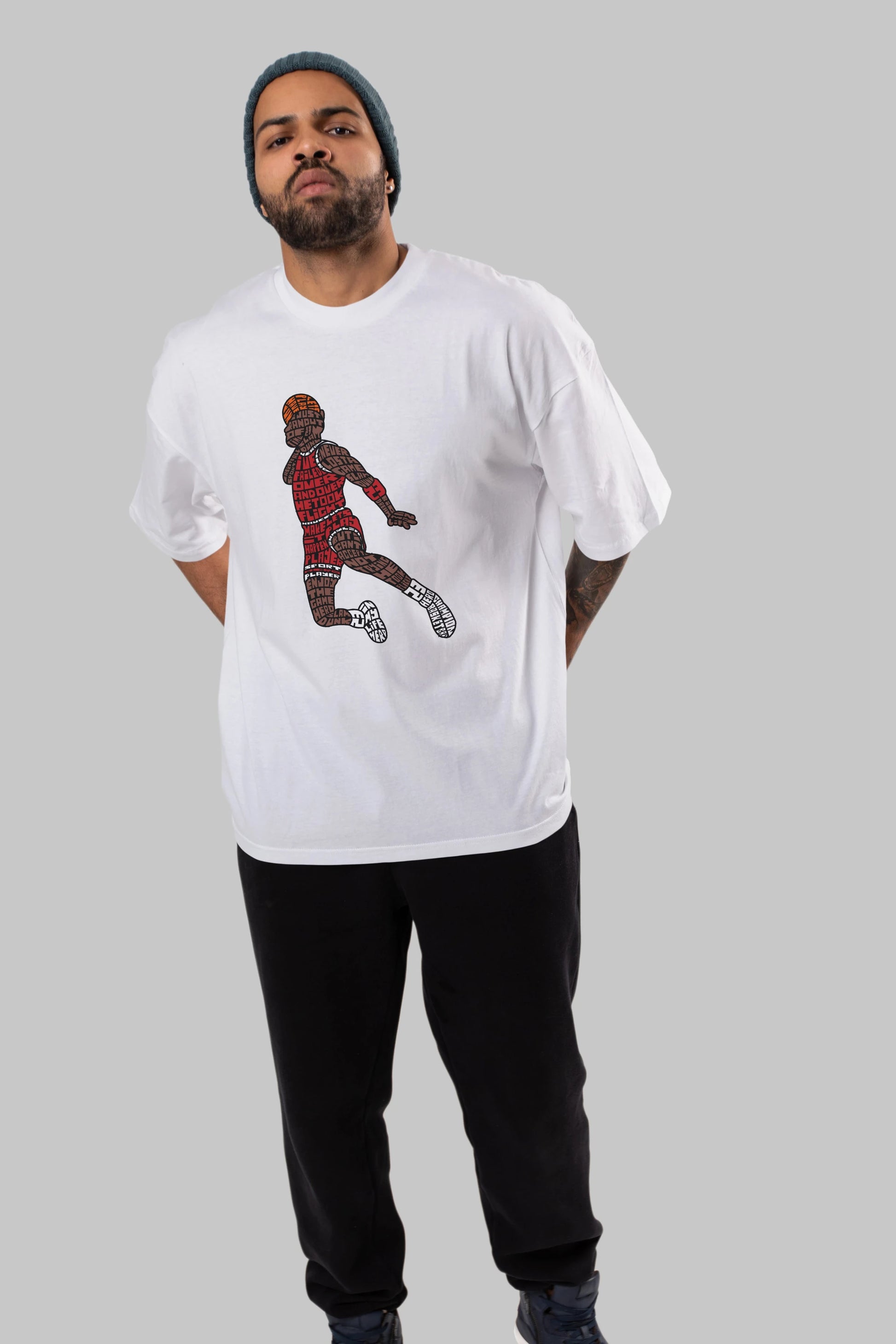 Slamdunk Ön Baskılı Oversize t-shirt %100 pamuk Erkek Kadın Unisex